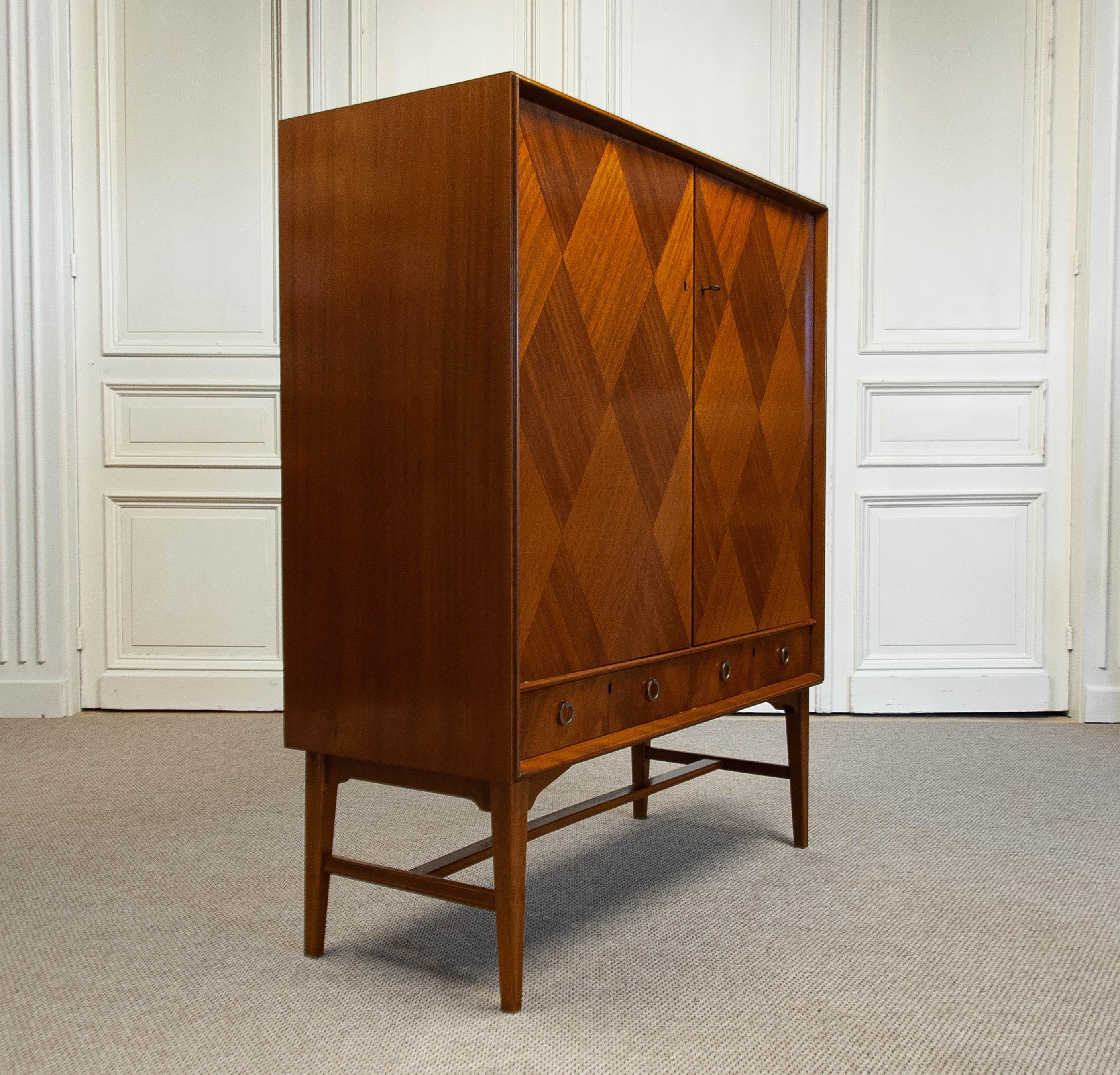 Beech 1950s Tallboy Dresser by Holmström Johansson, Sweden For Sale
