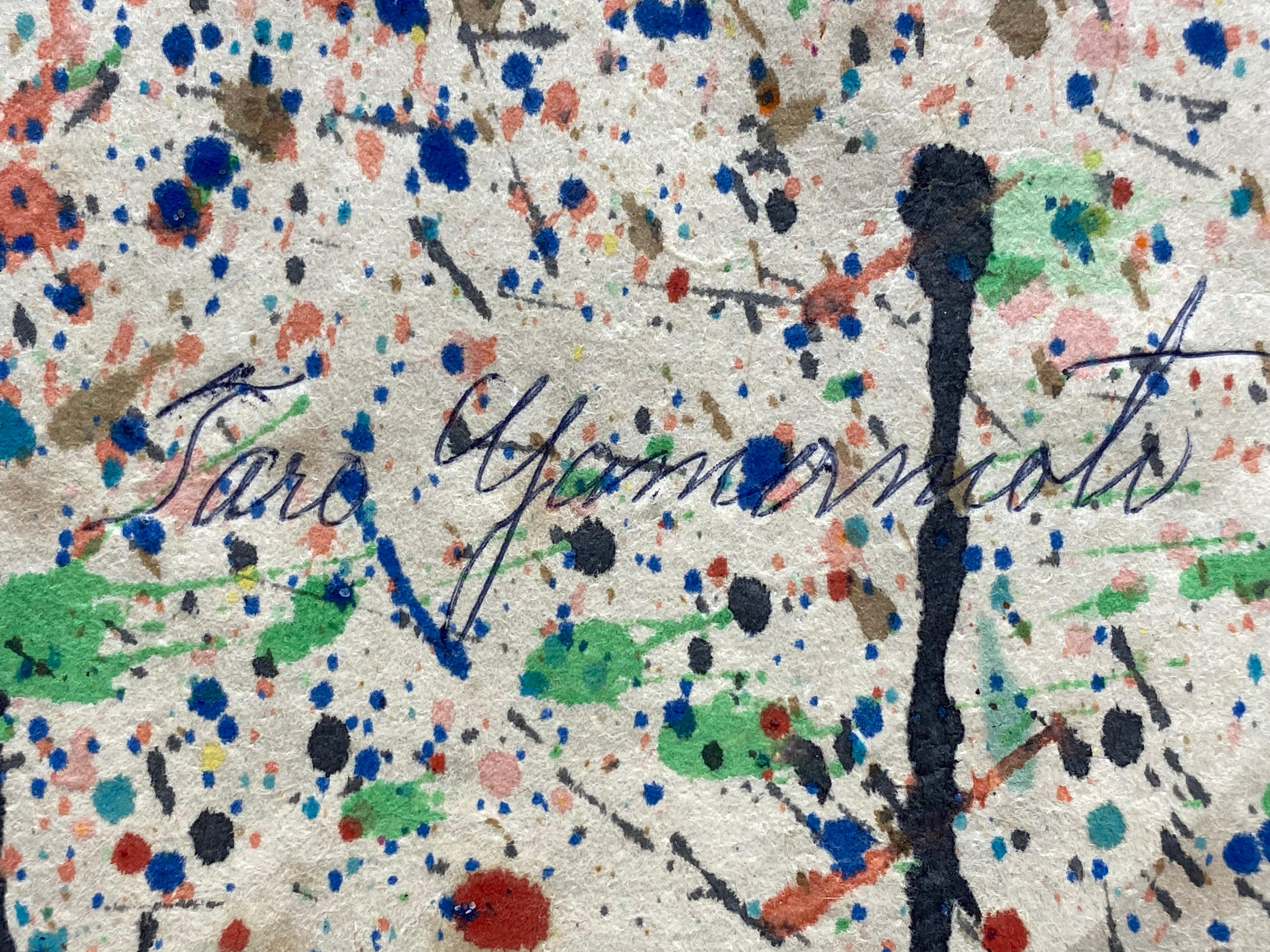 Peinture abstraite à base de gouttes et d'éclaboussures de Taro Yamamoto des années 1950 en vente 1