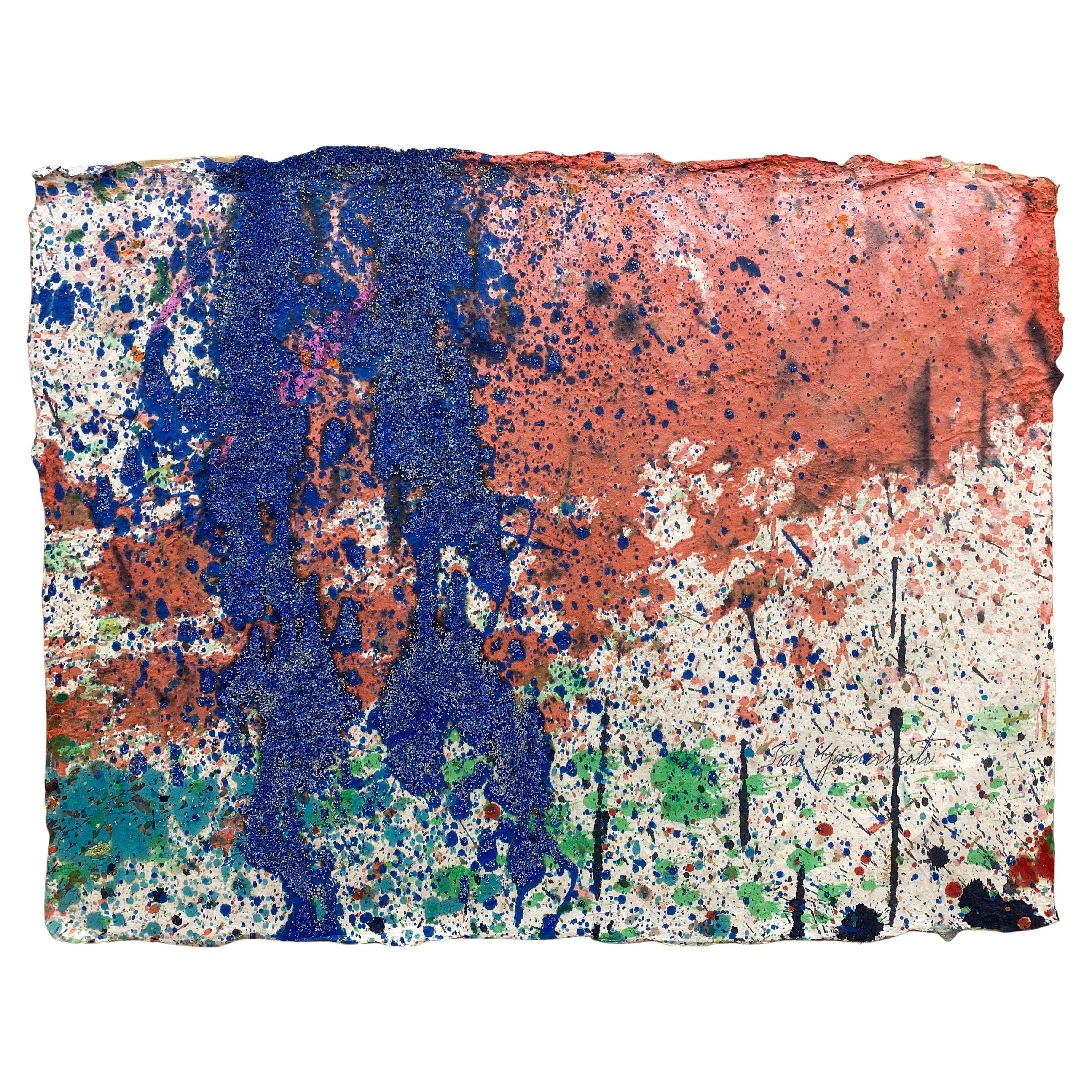 Peinture abstraite à base de gouttes et d'éclaboussures de Taro Yamamoto des années 1950 en vente