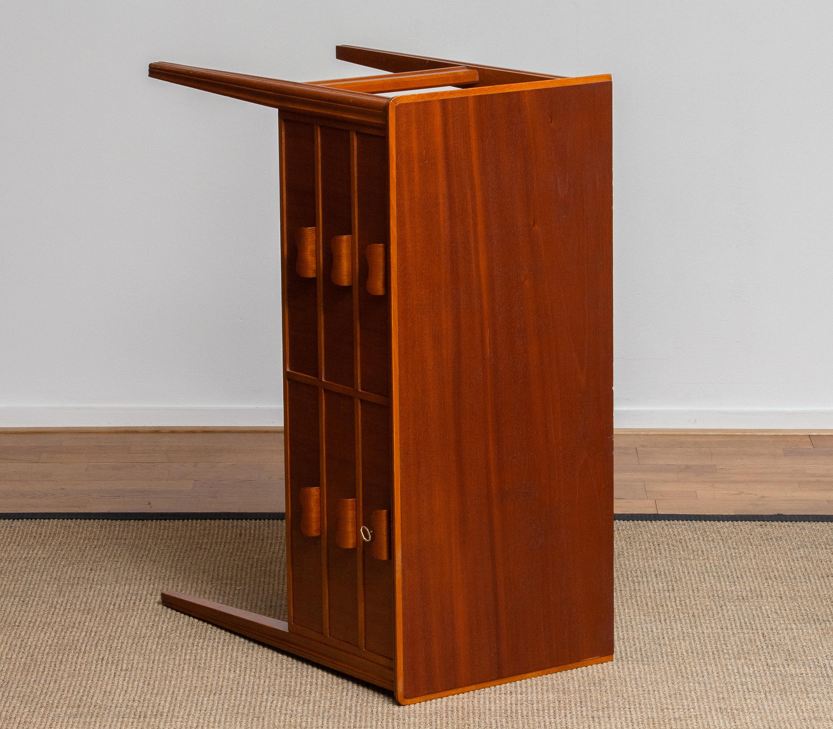 1950s, Teak and Beech Chest of Drawers by Ferdinand Lundquist 2