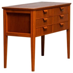 1950s, Teak and Beech Chest of Drawers by Ferdinand Lundqvist