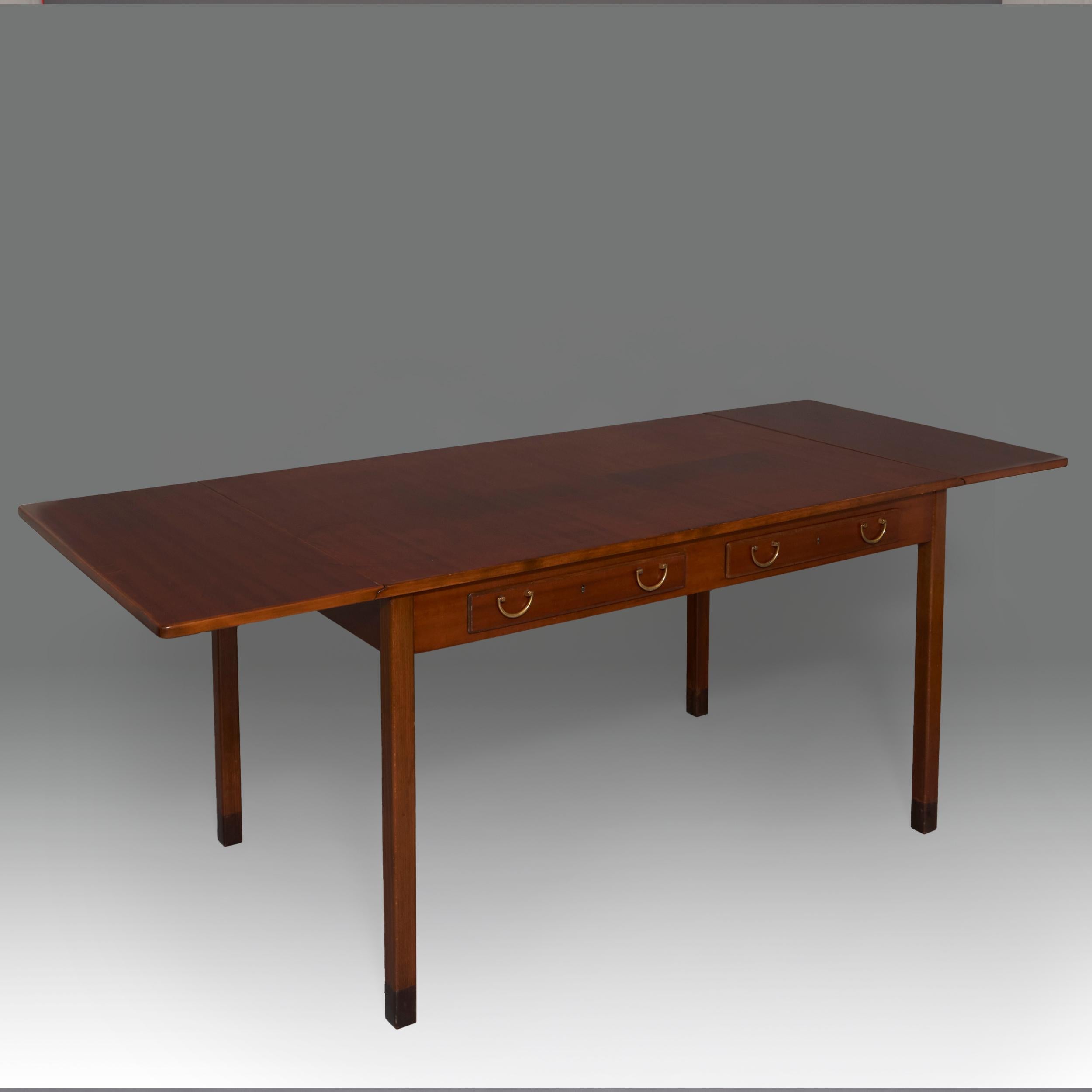 Swedish 1950s Teak and Beech Desk by David Rosen For Sale