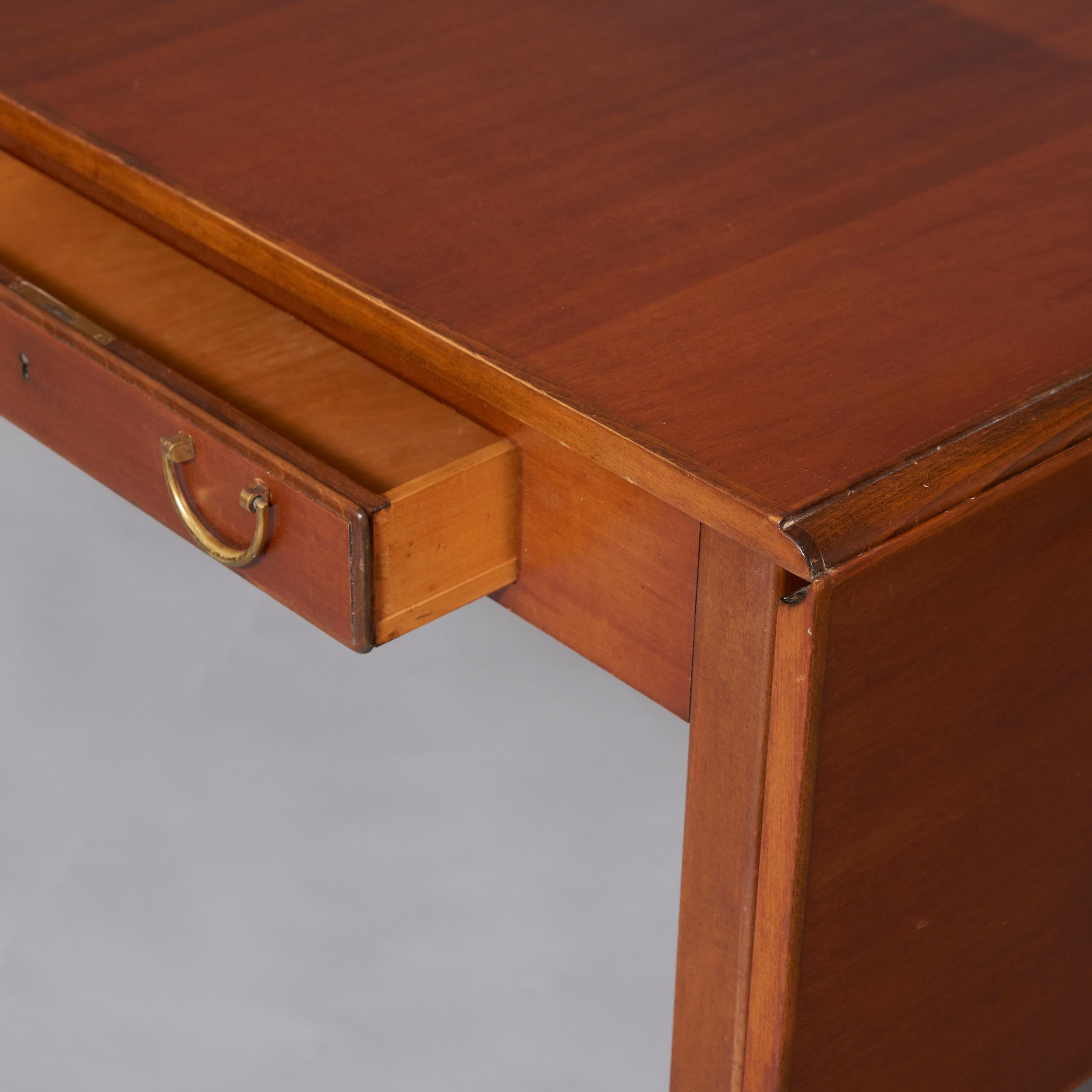 Mid-20th Century 1950s Teak and Beech Desk by David Rosen For Sale