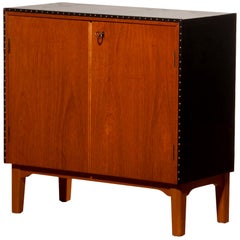 1950s, Teak and Black Skai Childrens Cabinet by Bertil Fridhagen for Bodafors