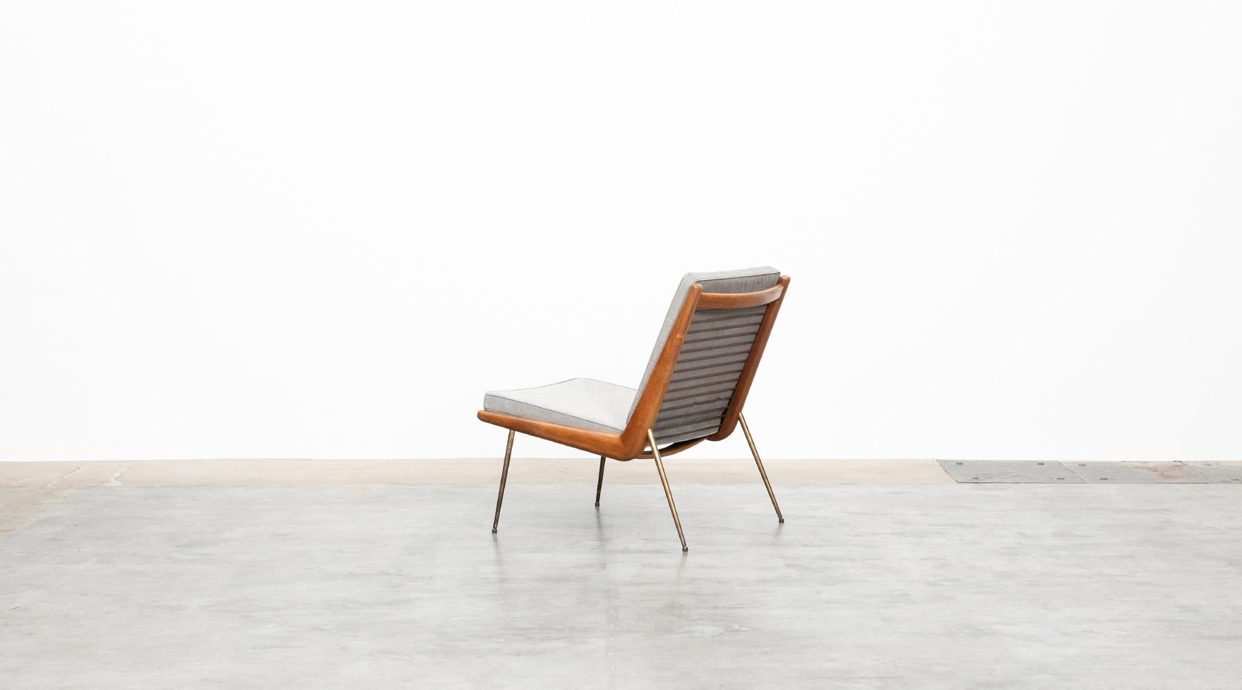 1950s Teak and Brass Lounge Chairs by Peter Hvidt 'd' 1