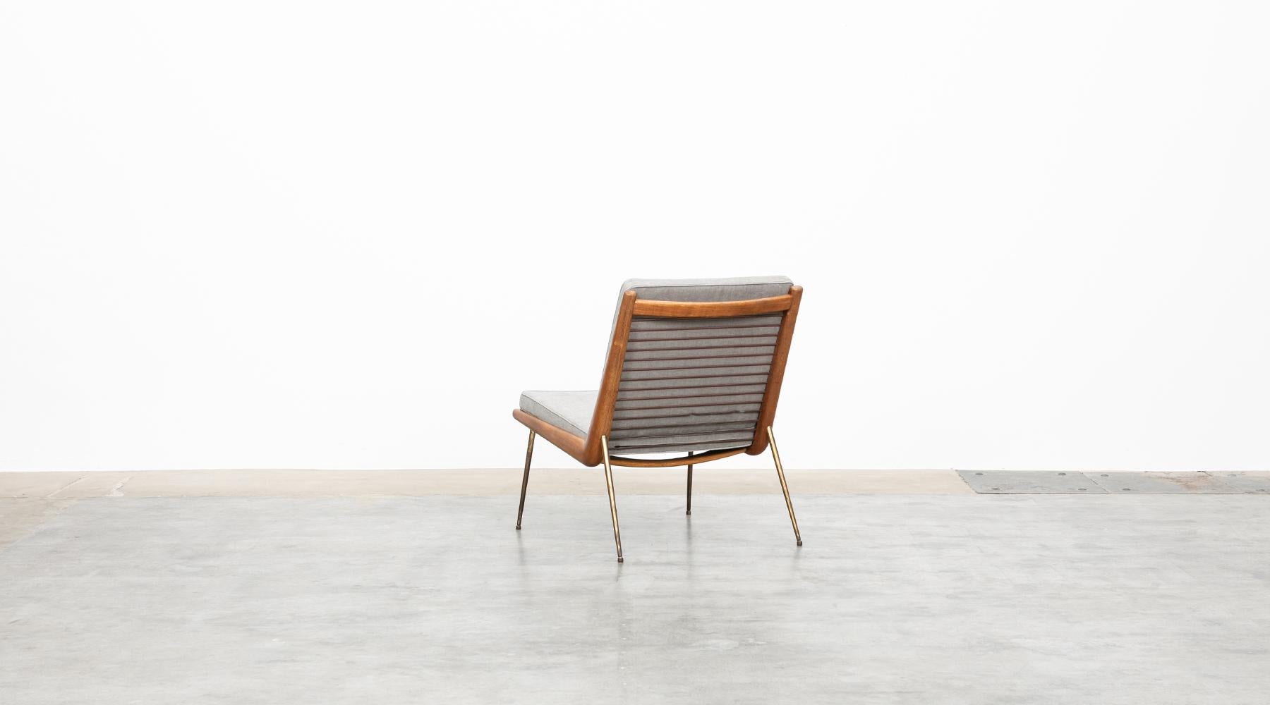 1950s Teak and Brass Lounge Chairs by Peter Hvidt 'd' 2