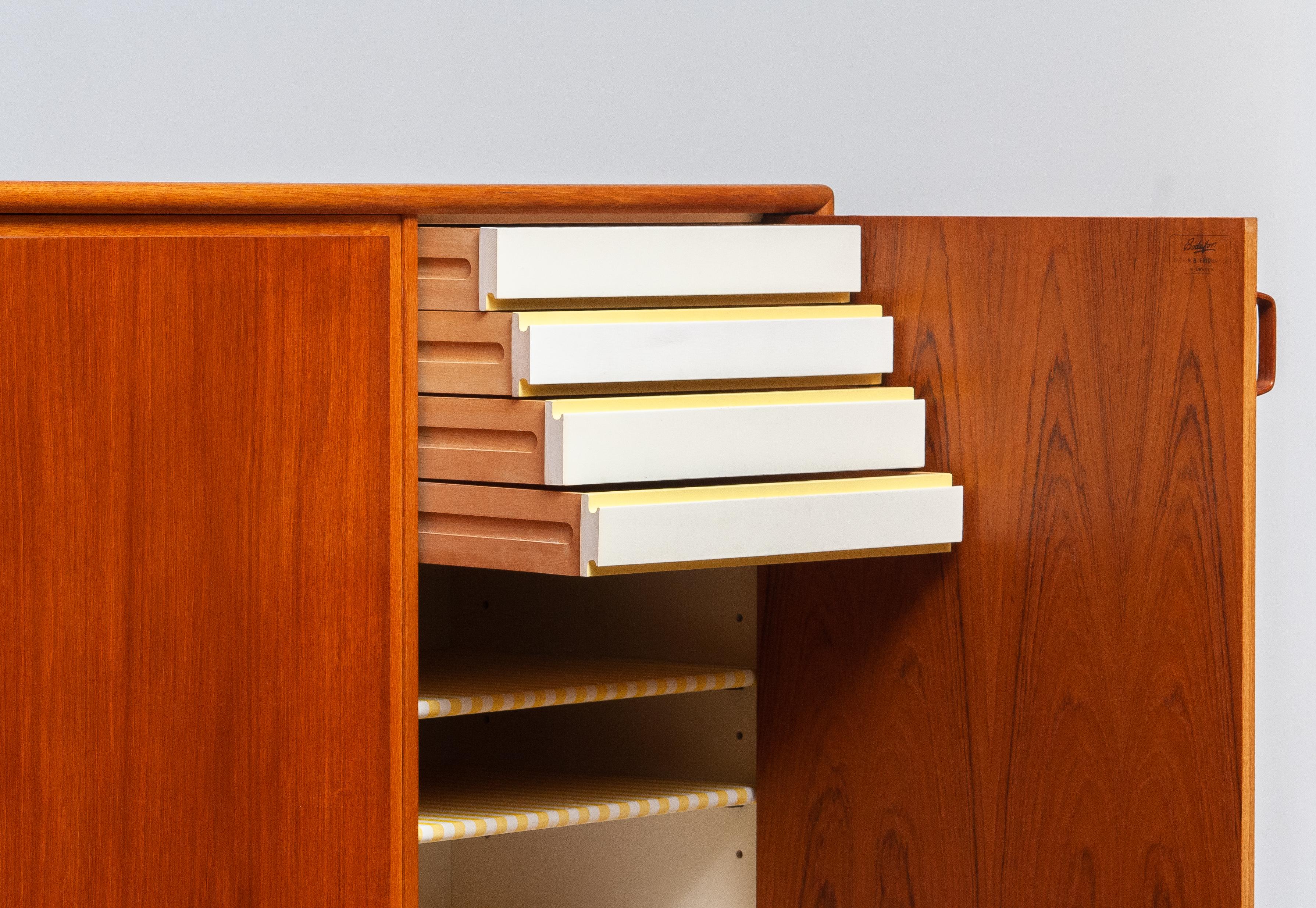 1950s, Teak and Oak Buffet Cabinet/ Credenzas by Bertil Fridhagen for Bodafors 3