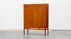 1950s Teak and Oak Frame Highboard by Yngve Ekström