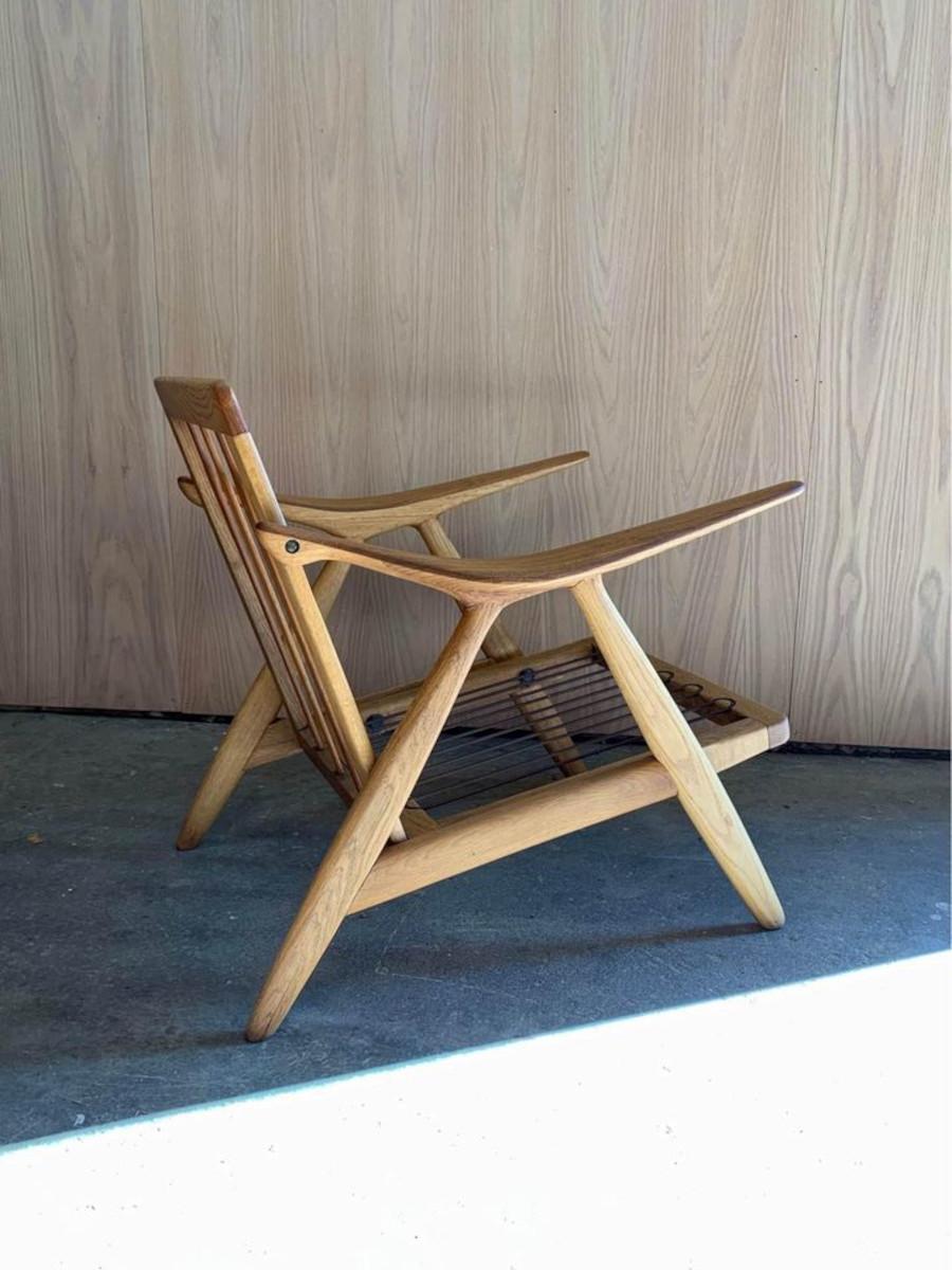 1950s Teak and Oak Lounge Chair by Arne Hovmand-Olsen 3