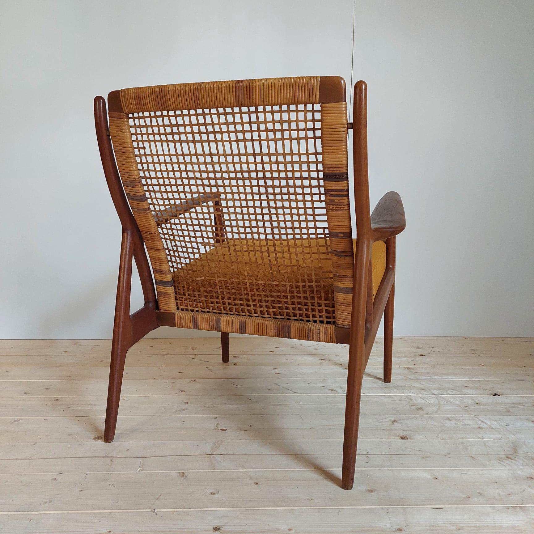 Mid-20th Century 1950s Teak armchair by Erik Andersen and Palle Pedersen for Horsnaes Møbler in vendita