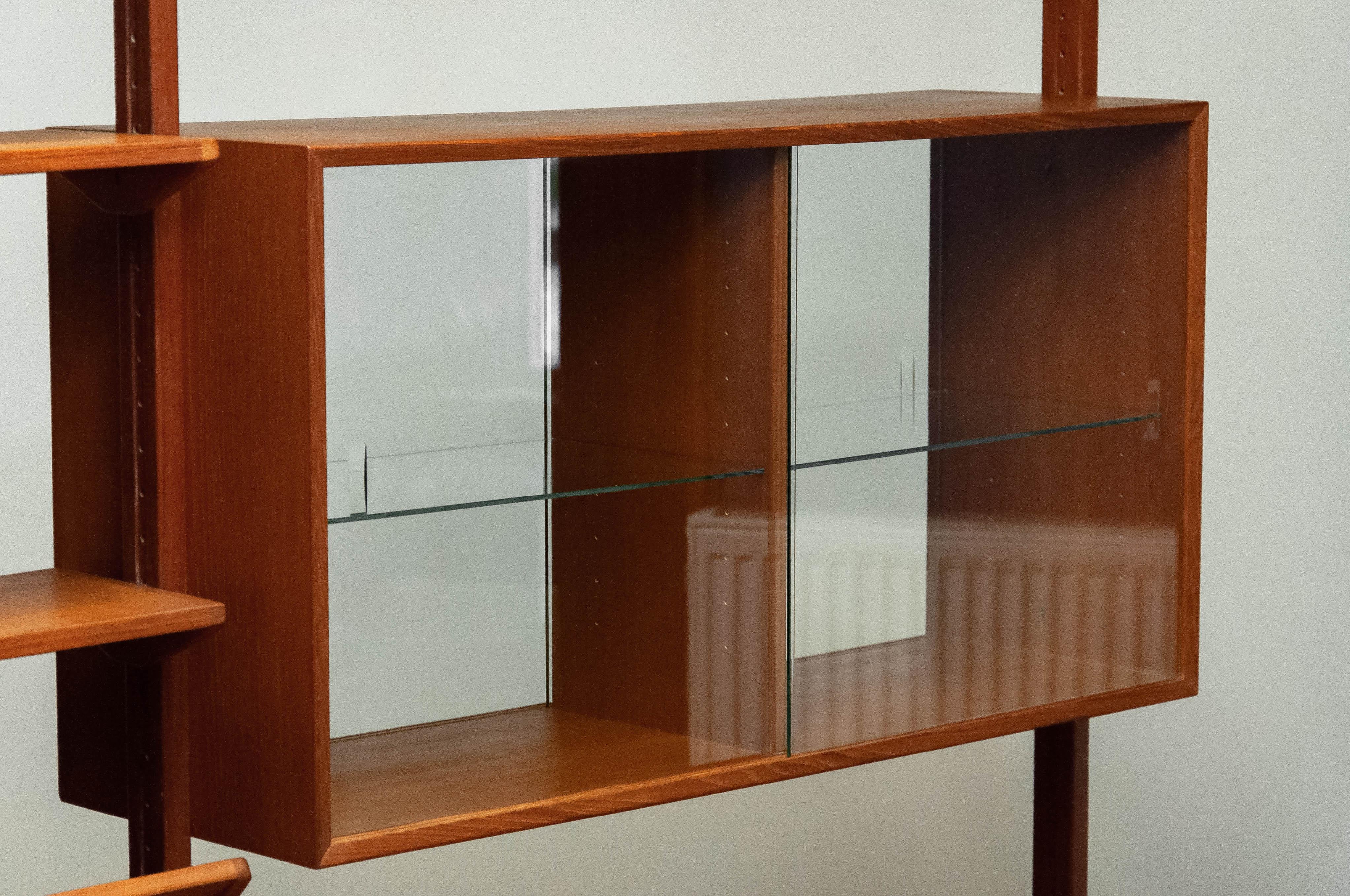 1950s Teak Bookcase Shelf Cabinet / Room divider By Nils Jonsson For Troeds. For Sale 8