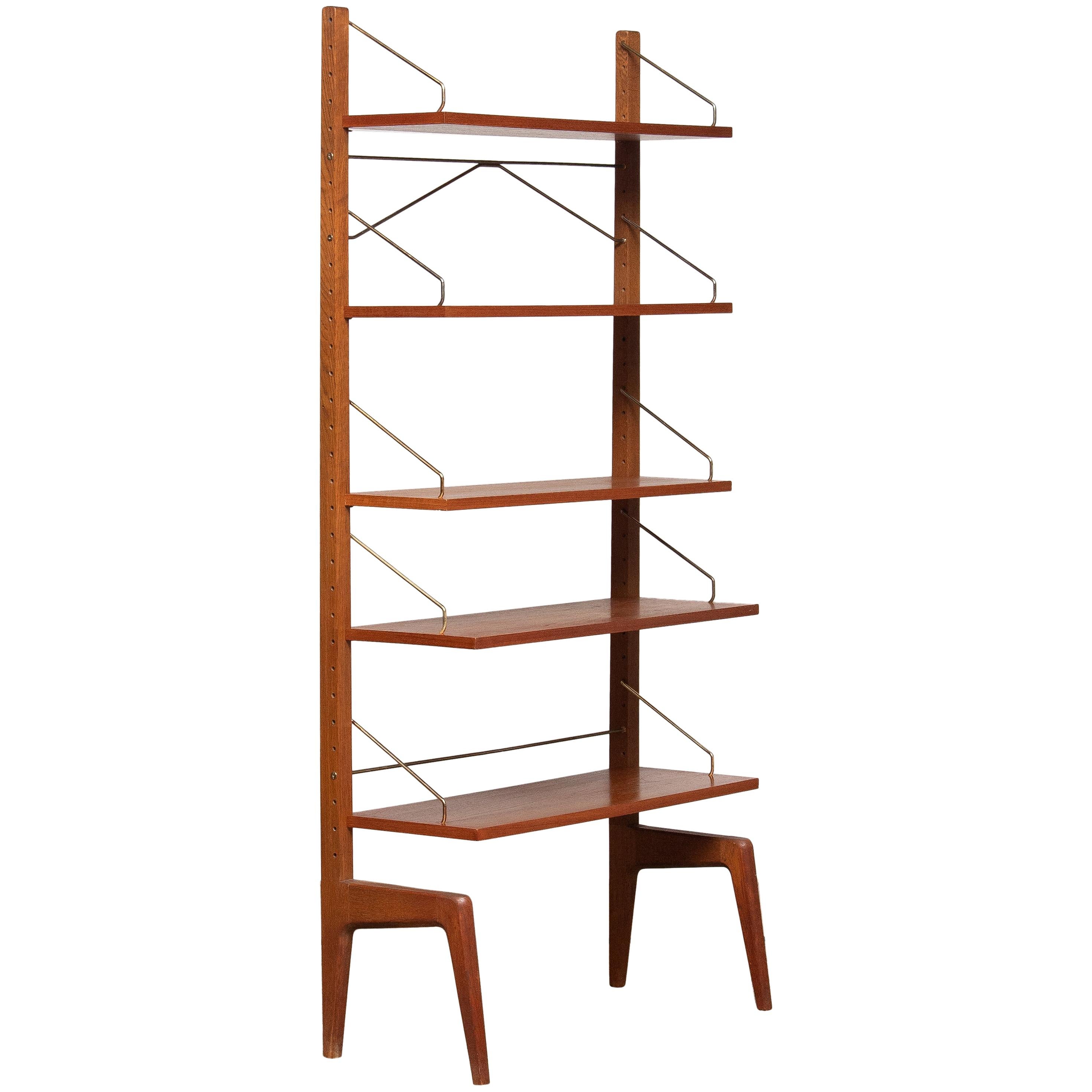 1950s Teak Bookcase Shelf System by Poul Cadovius for Gustav Bahus Free Standing