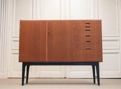 Armoire en teck des années 1950 "Mässan" par Kurt Karlsson pour August Löfvings Möbelfabrik