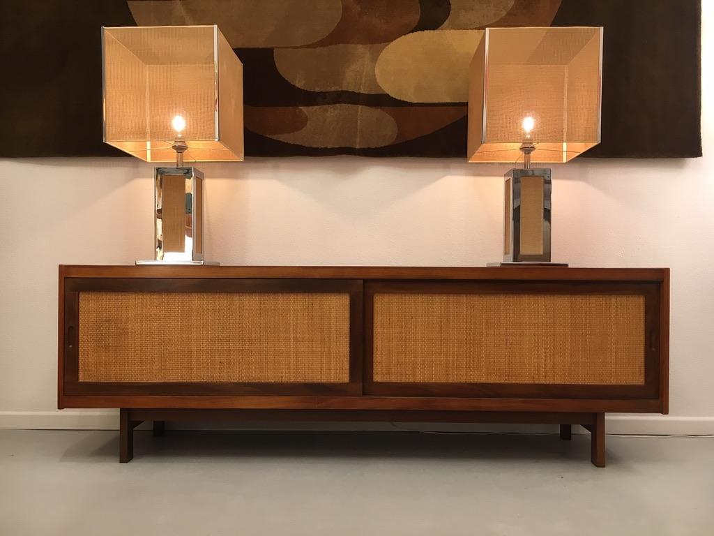 1950s Teak and Cane Sideboard in the Style of Hans Wegner 11