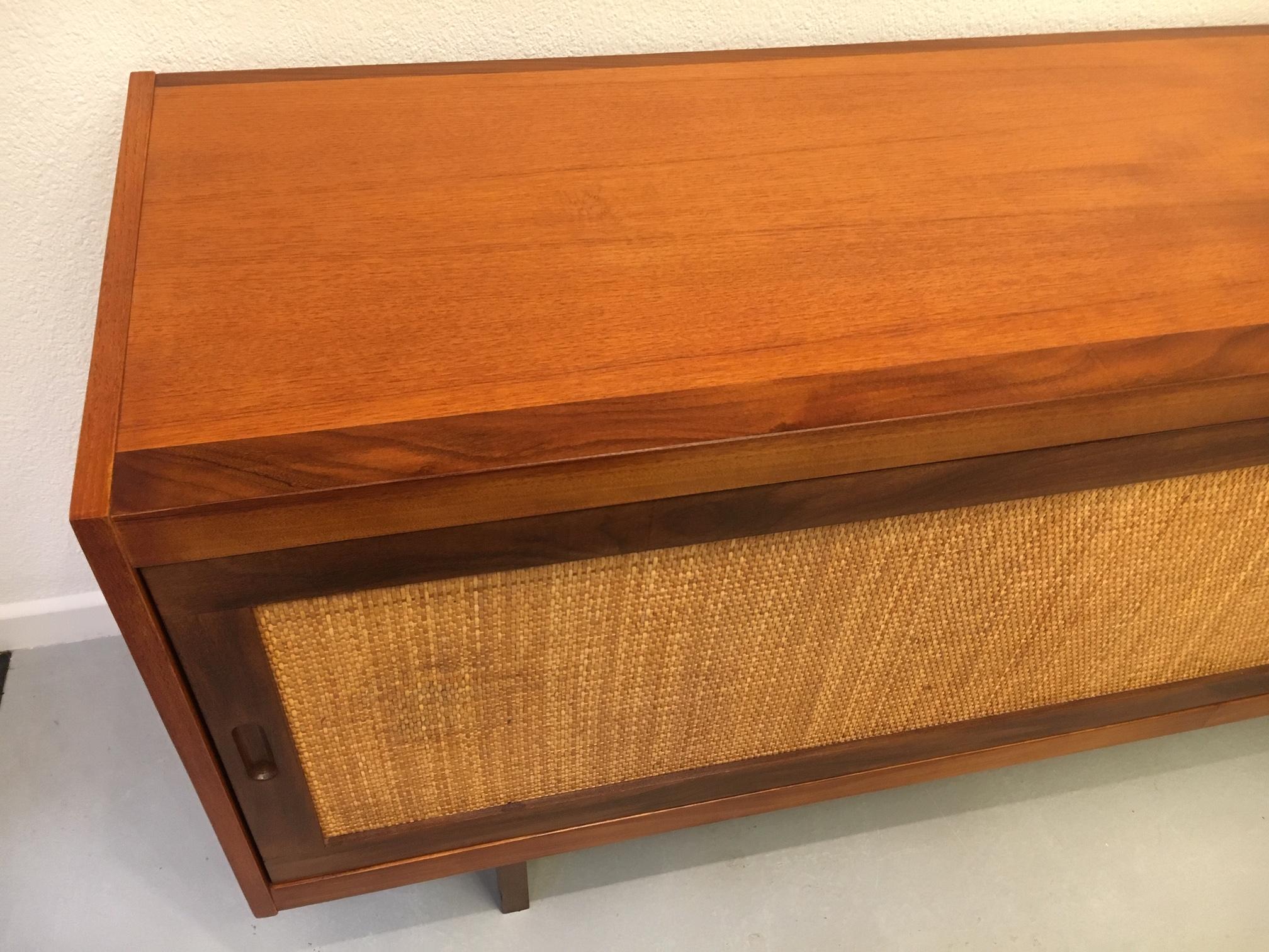 1950s Teak and Cane Sideboard in the Style of Hans Wegner 2