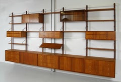 1950s Teak Danish Royal Modular Shelving System Wall Unit by Poul Cadovius