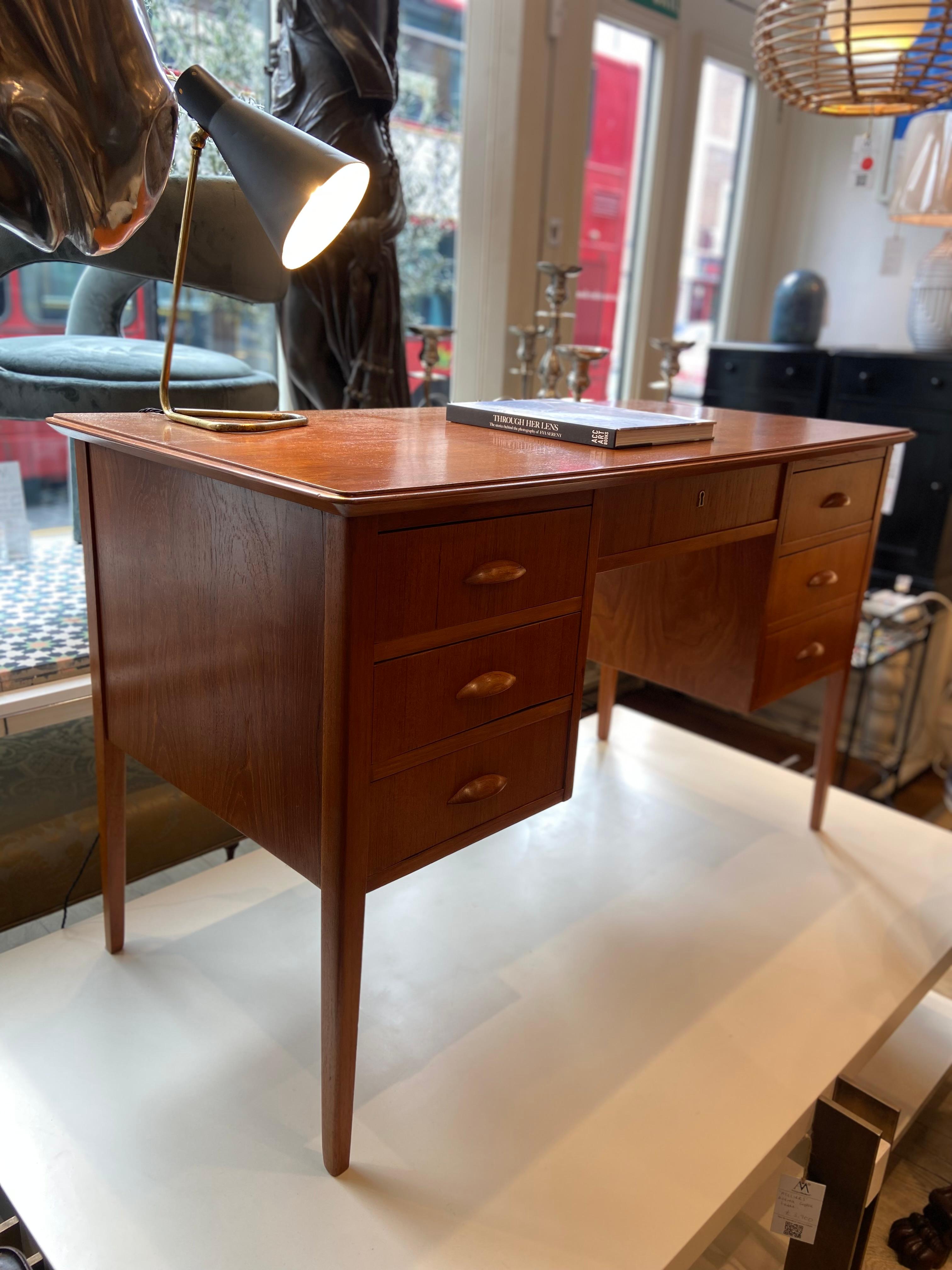 1950's teak desk by Niels Christensen Jun For Sale 6