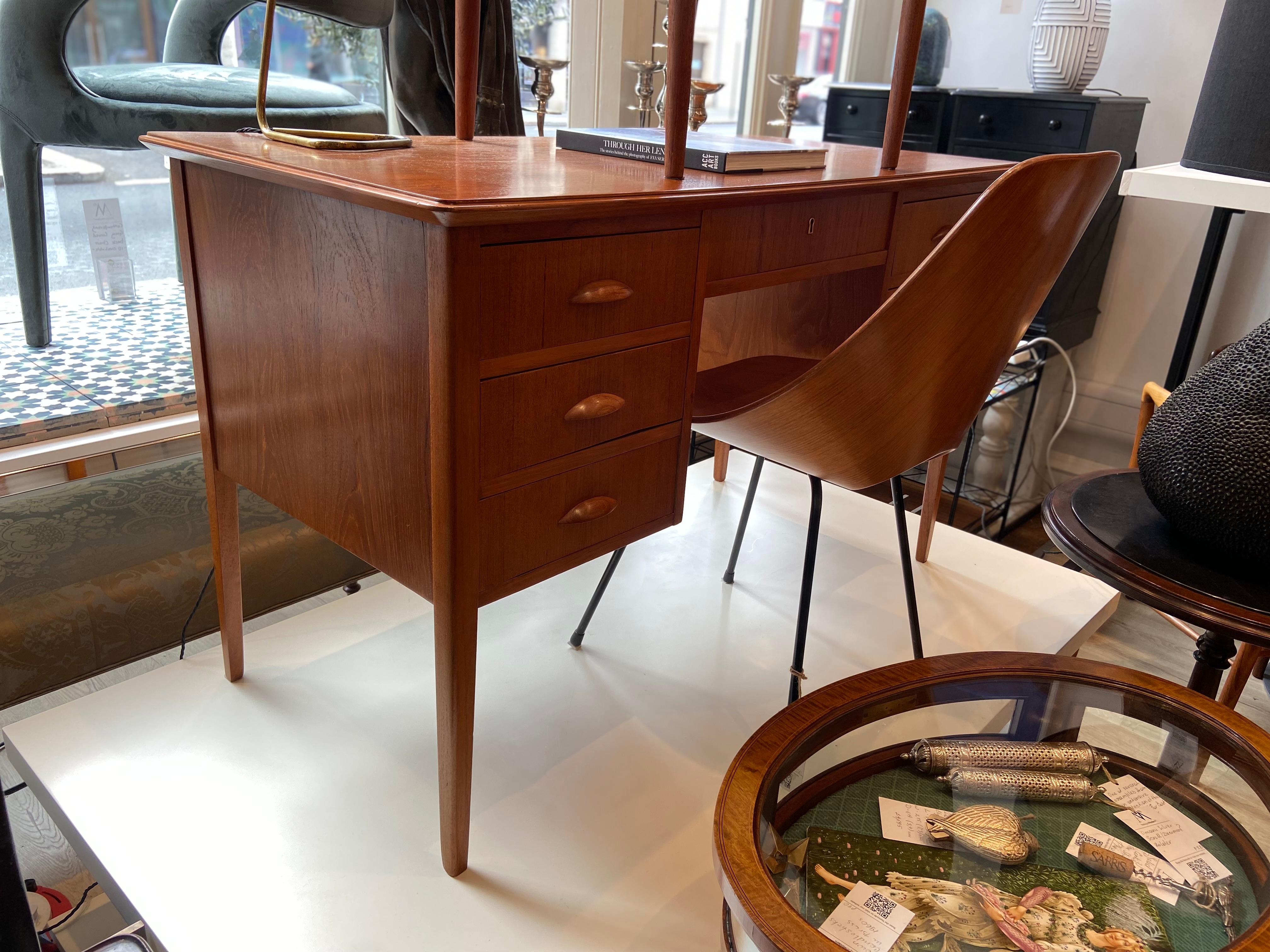 1950's teak desk by Niels Christensen Jun For Sale 7