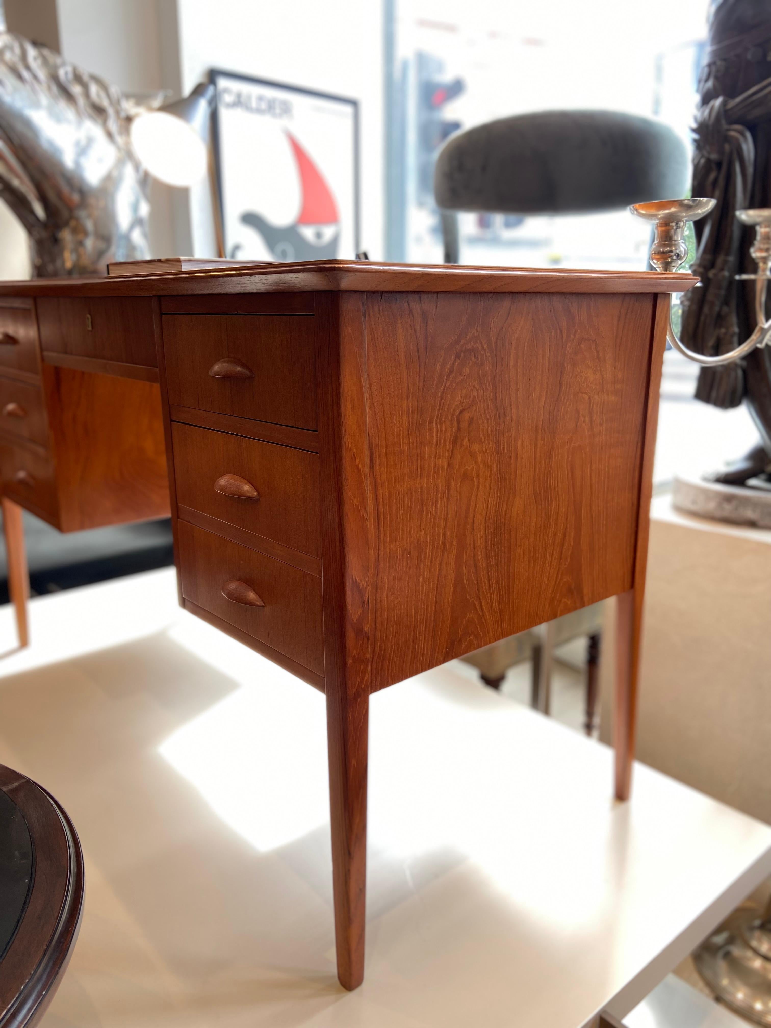 Mid-20th Century 1950's teak desk by Niels Christensen Jun For Sale