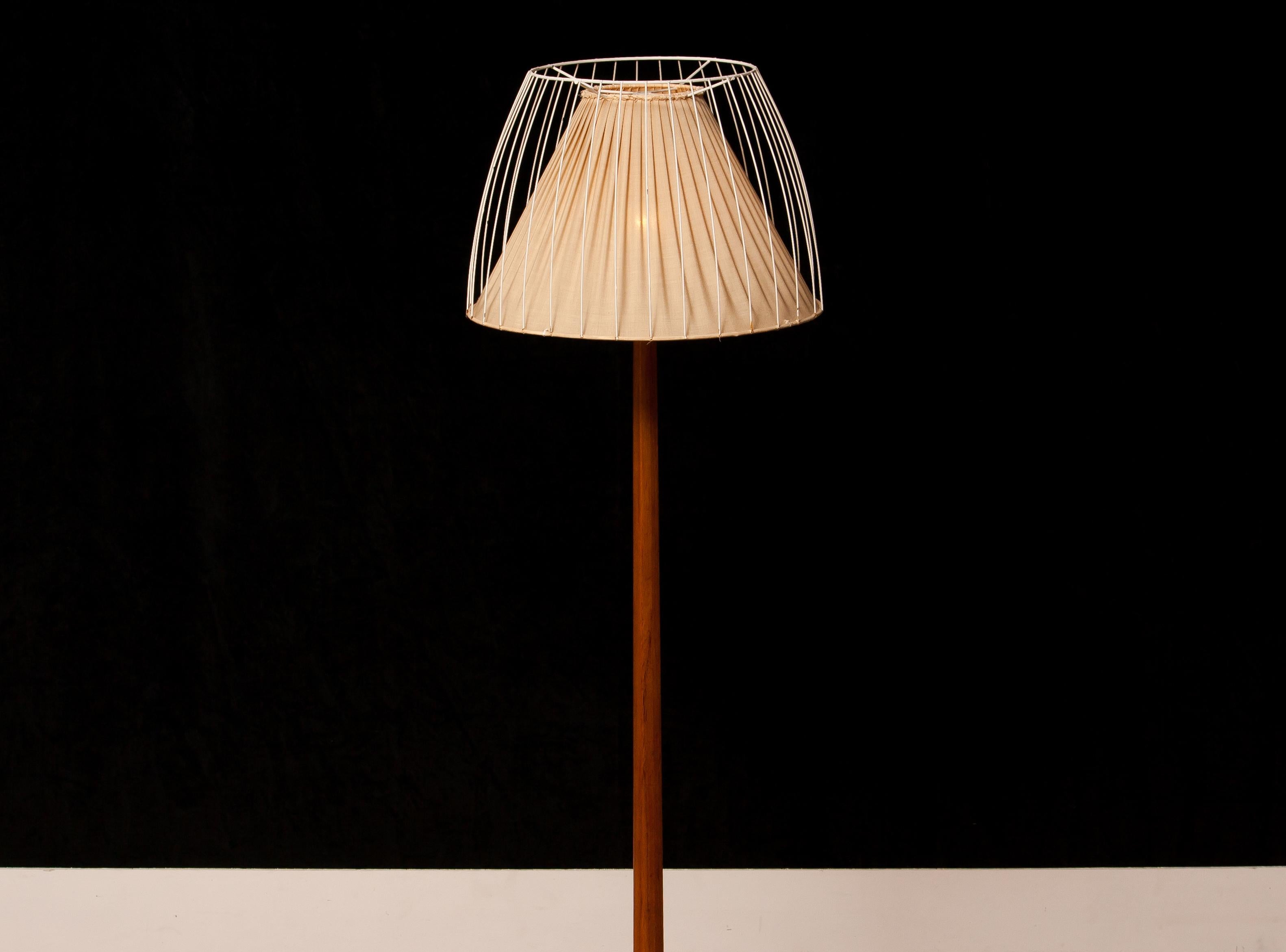 Swedish 1950s, Teak Floor Lamp by Stilarmatur, Sweden