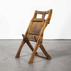 Ensemble de quatre chaises pliantes en teck des années 1950 par Drifter