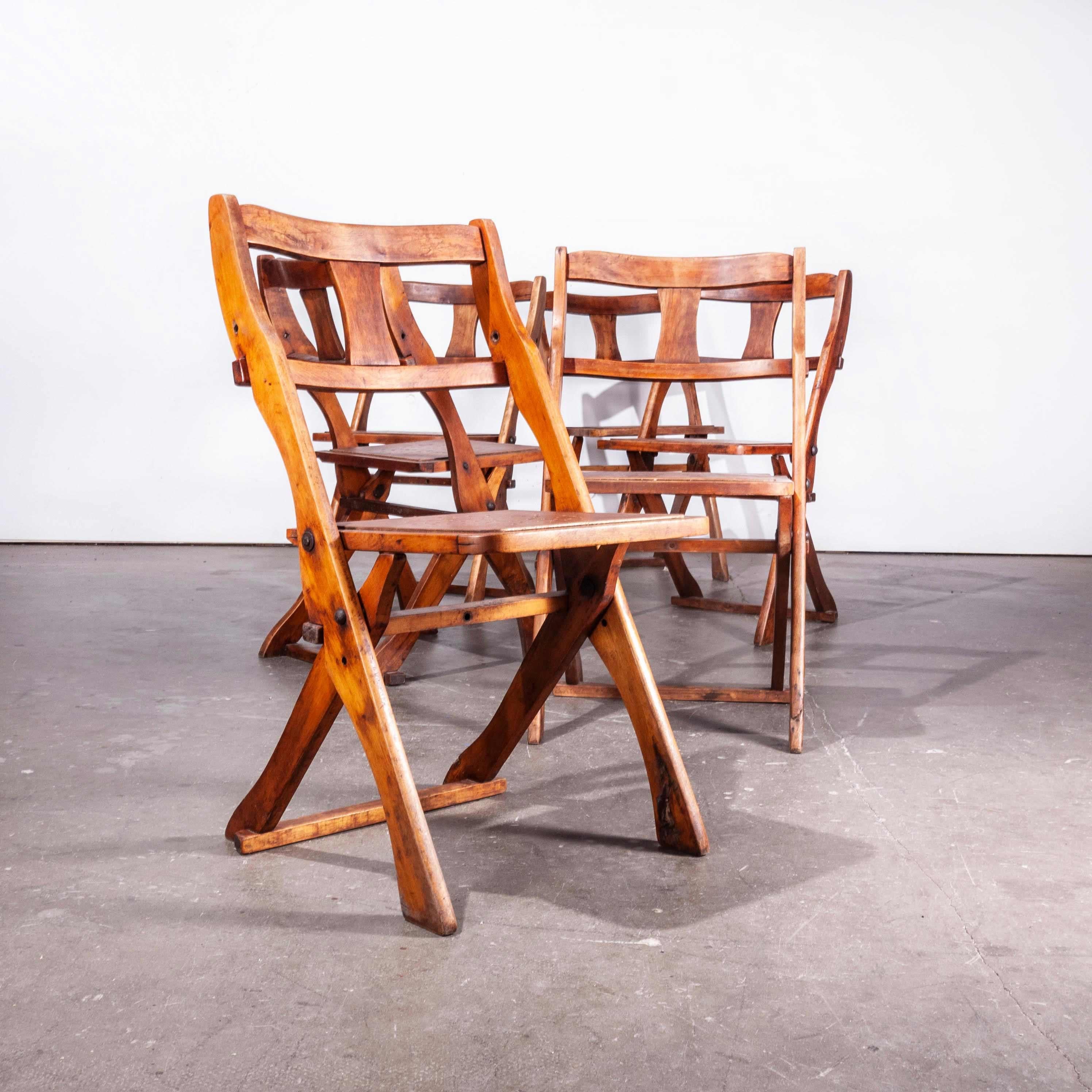 1950s Teak Folding Chairs by Drifter, Set of Six 4