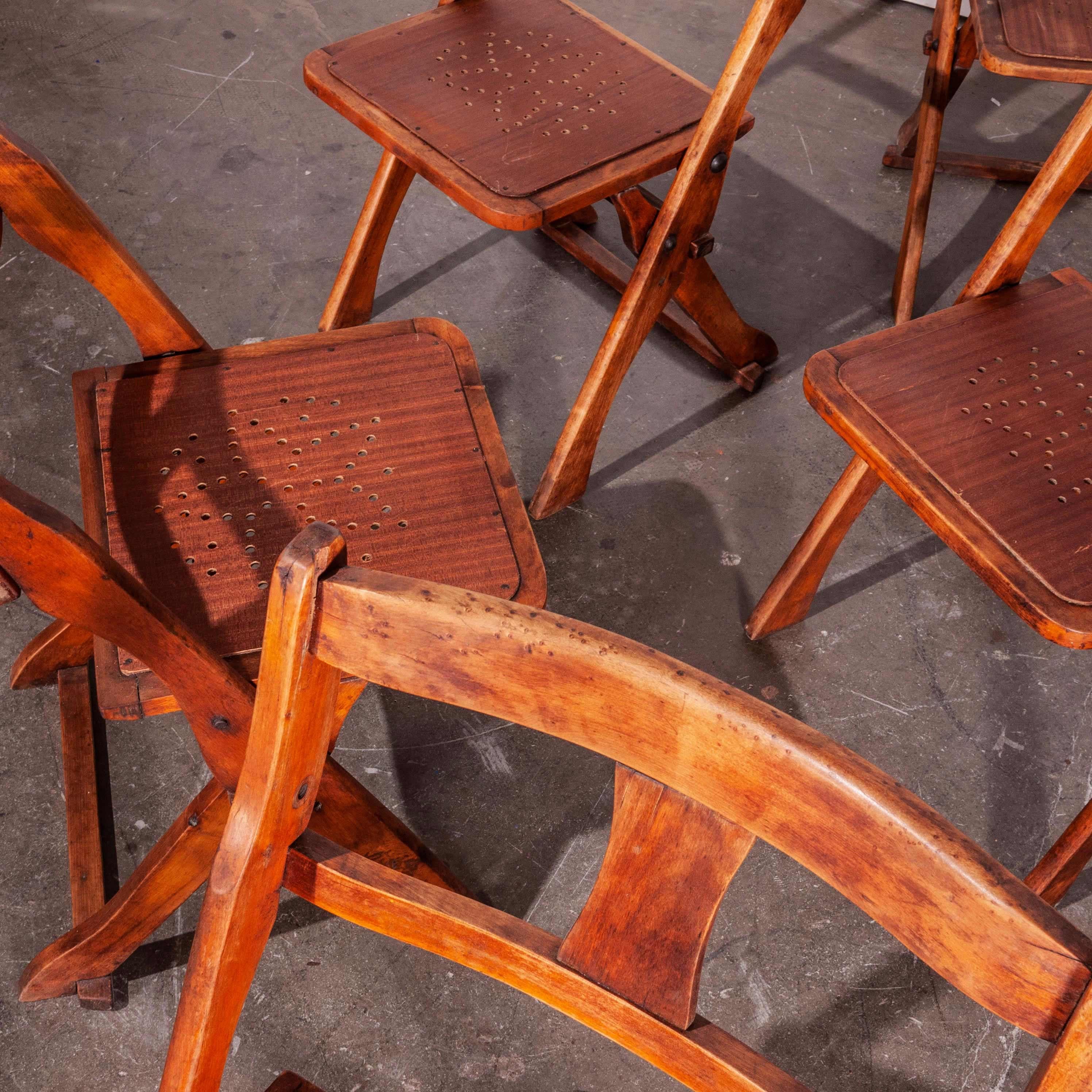 1950s Teak Folding Chairs by Drifter, Set of Six In Good Condition In Hook, Hampshire