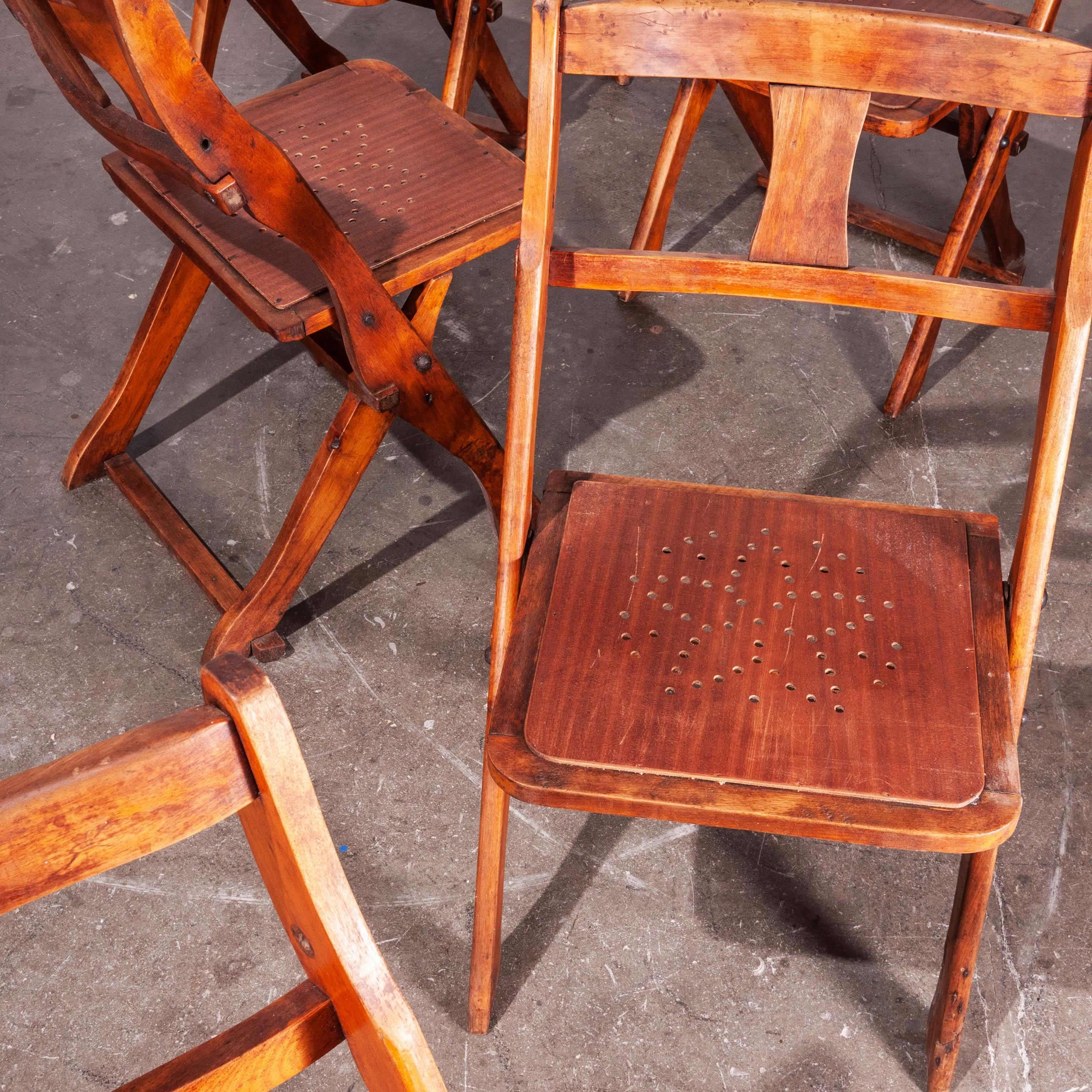 1950s Teak Folding Chairs by Drifter, Set of Six 2