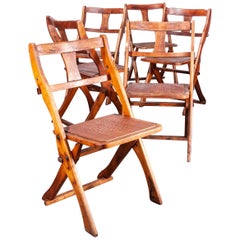 chaises pliantes en teck des années 1950 par Drifter:: lot de six