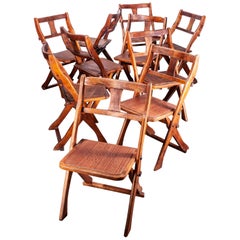 1950s Teak Folding Chairs by Drifter, Set of Ten