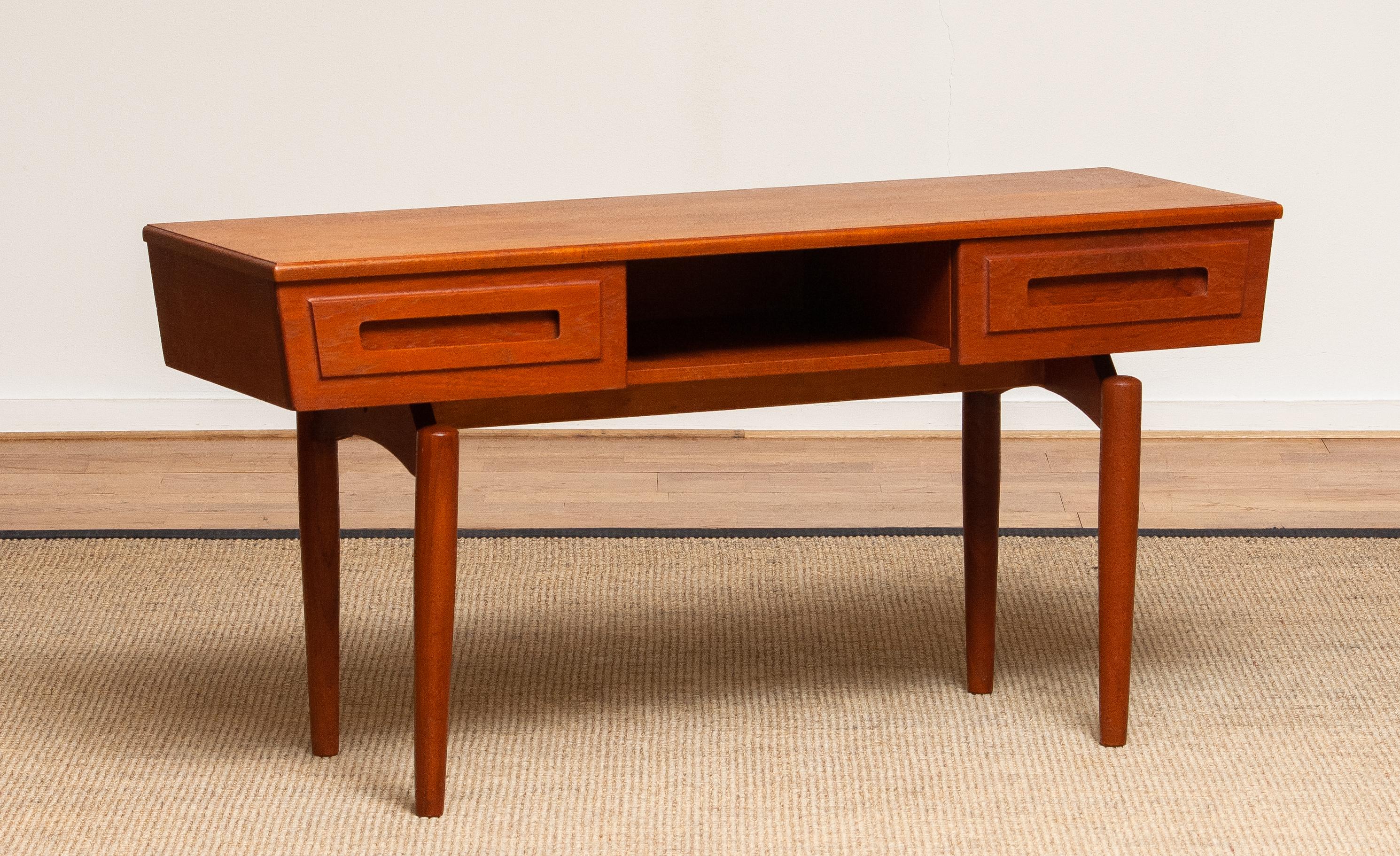 Beech 1950's Teak Hall Cabinet / Dressing Table / Vanity by Johannes Andersen, Sweden