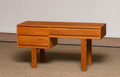 1950s, Oak Hall Cabinet Side Table Sideboard Telephone Table, Sweden