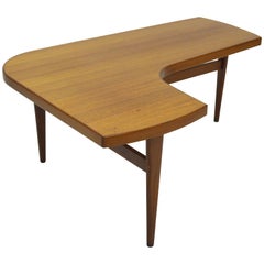 1950s Teak Kidney Shaped Coffee Table