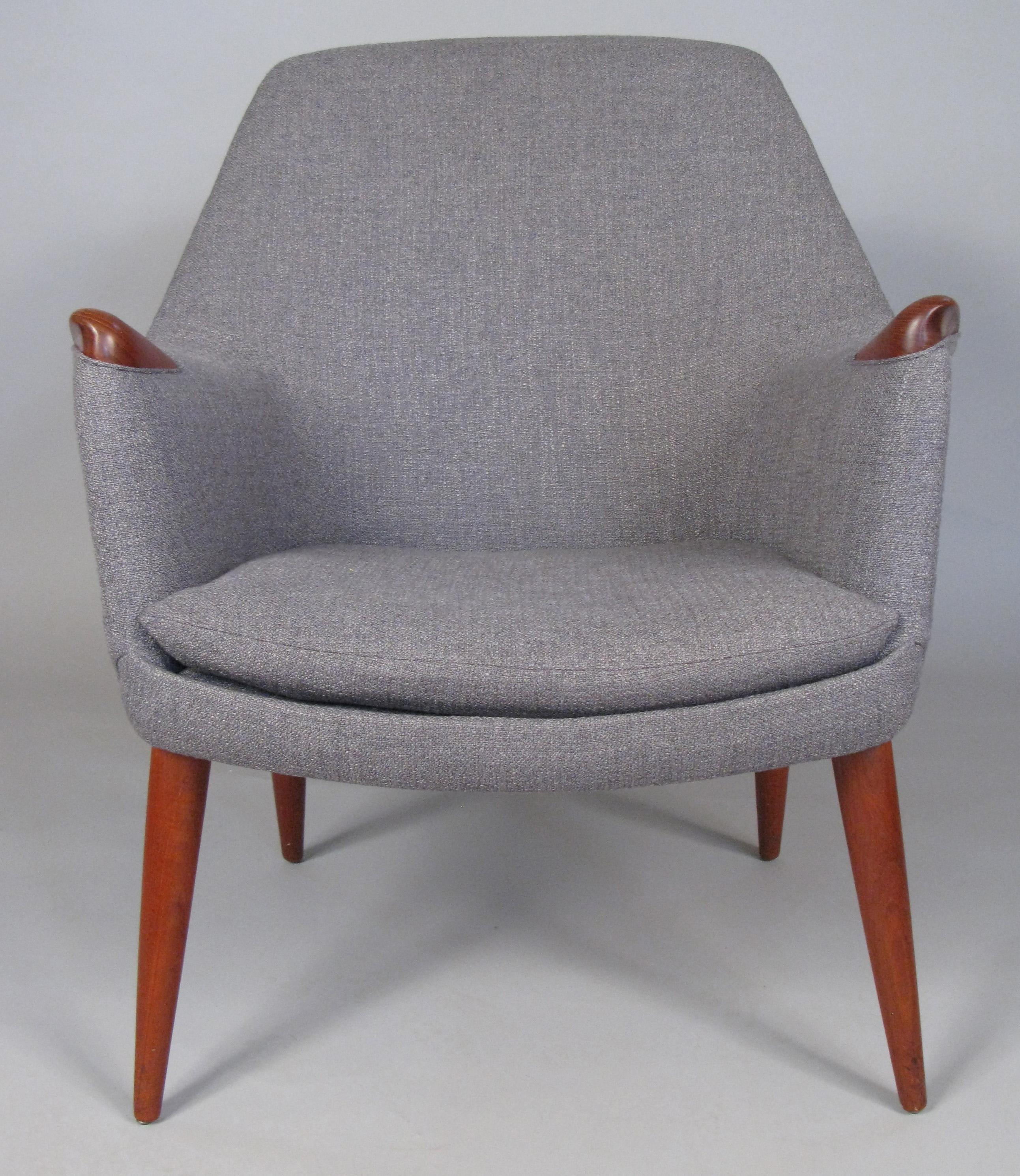 Mid-Century Modern 1950s Teak Lounge Chair by Gerhard Berg
