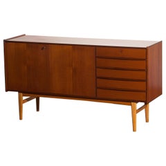 1950s Teak Midcentury Sideboard on Oak Stand by Ulferts, Sweden