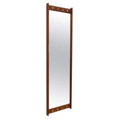 1950s Teak Mirror with Glass Tile Detail by Fröseke AB Nybrofabriken, Sweden