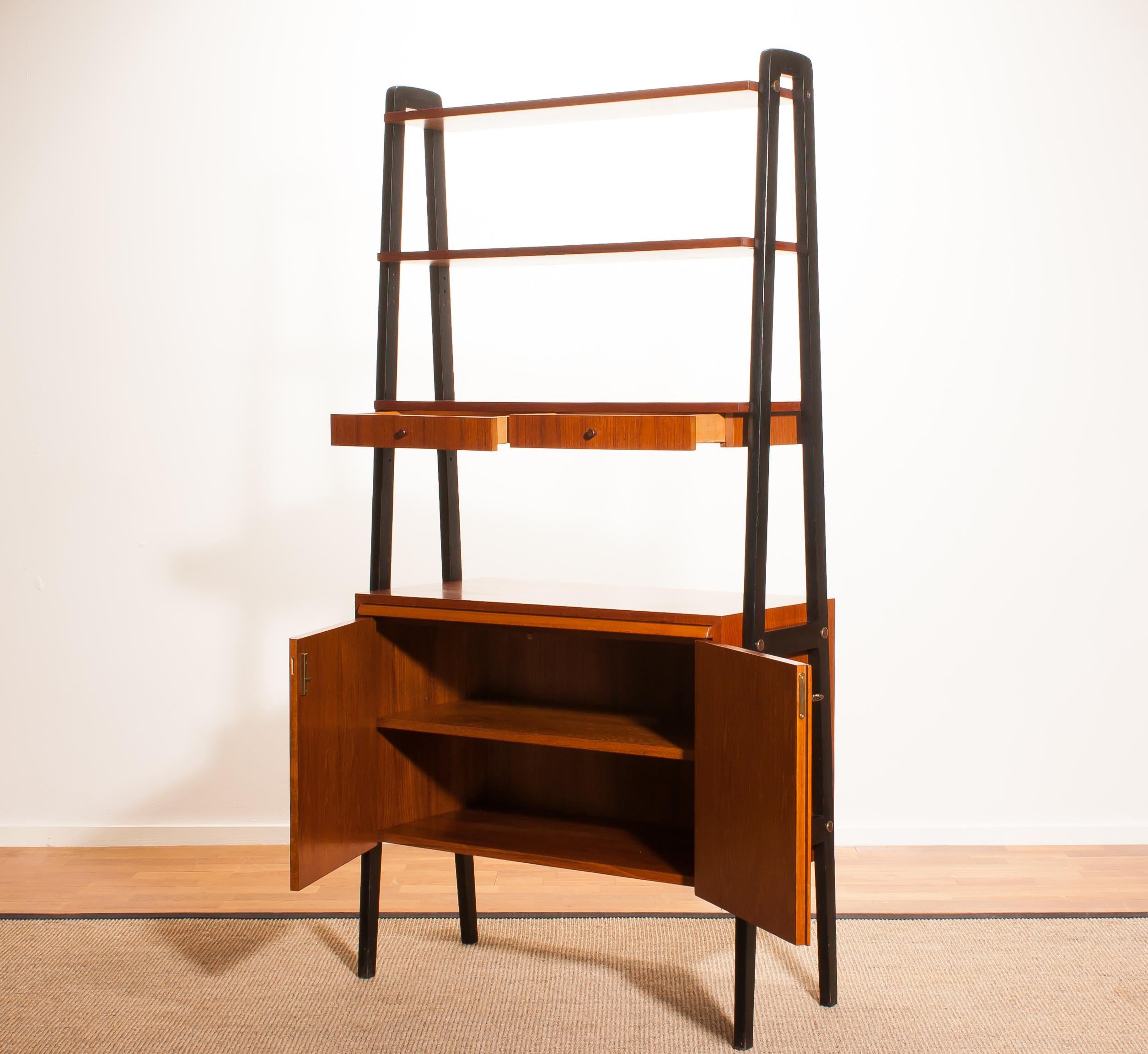 Mid-20th Century 1950s, Teak Room Divider or Bookshelves, Sweden