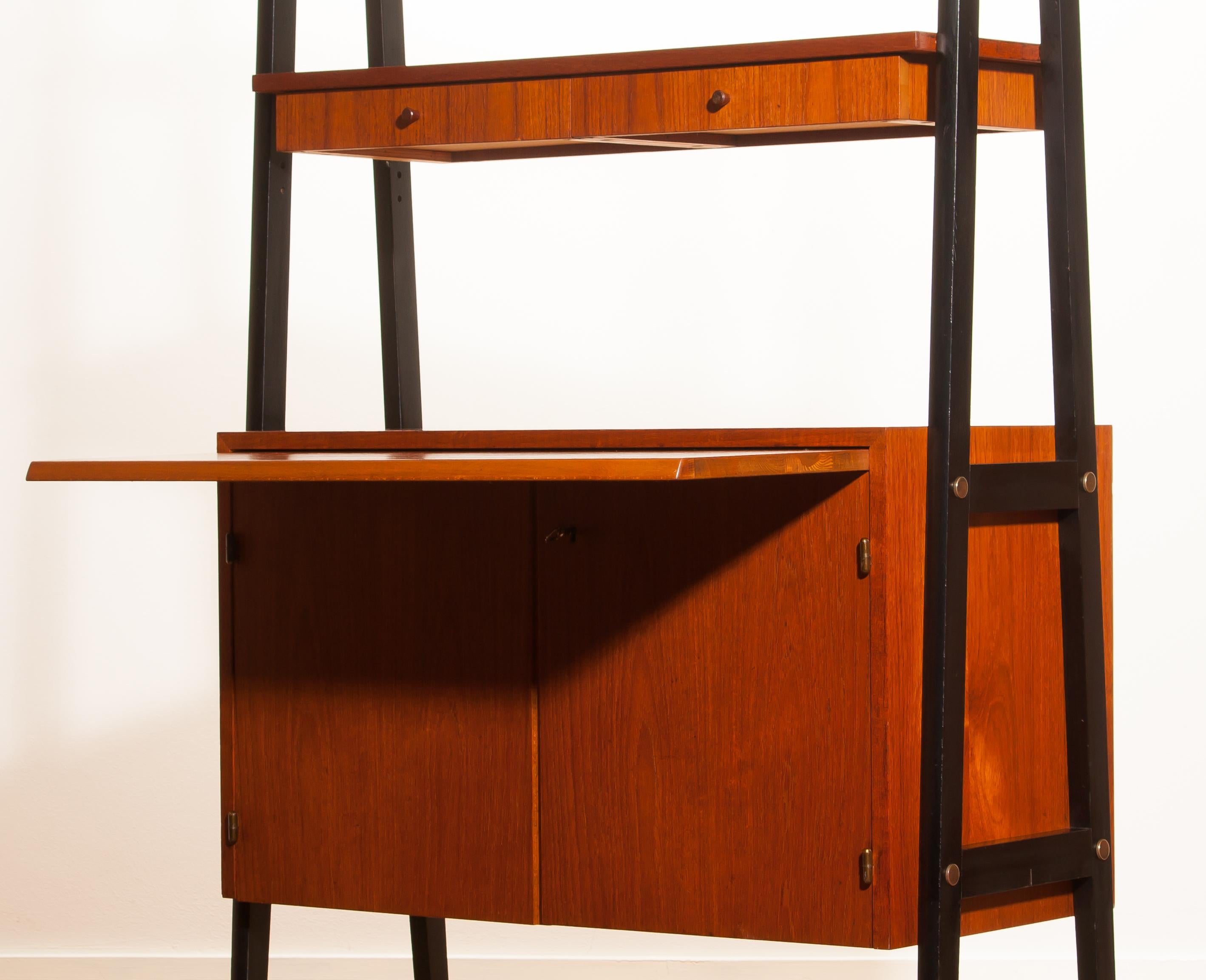 1950s, Teak Room Divider or Bookshelves, Sweden 3