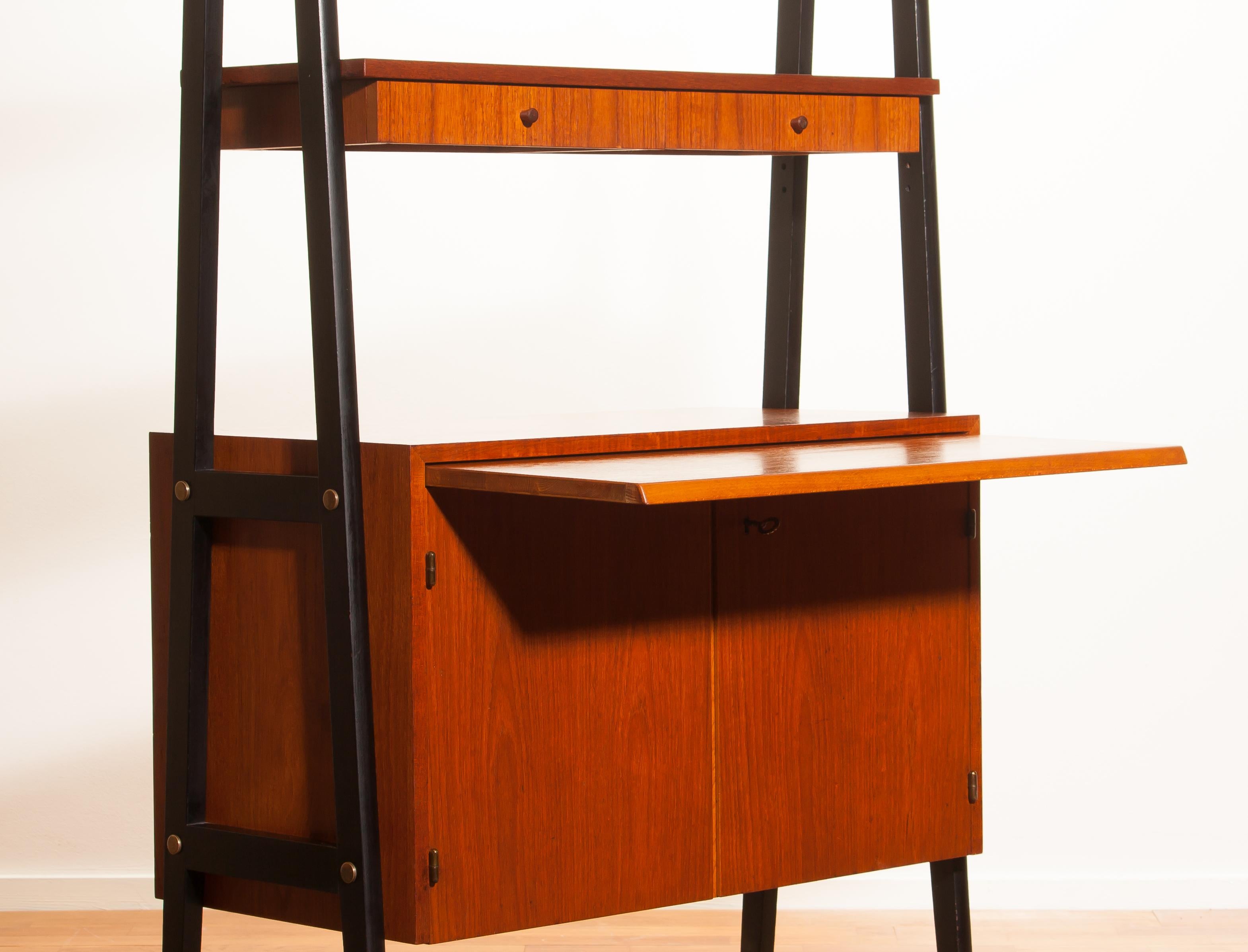 1950s, Teak Secretaire / Bookshelves by Gyllenvaans Sweden 5