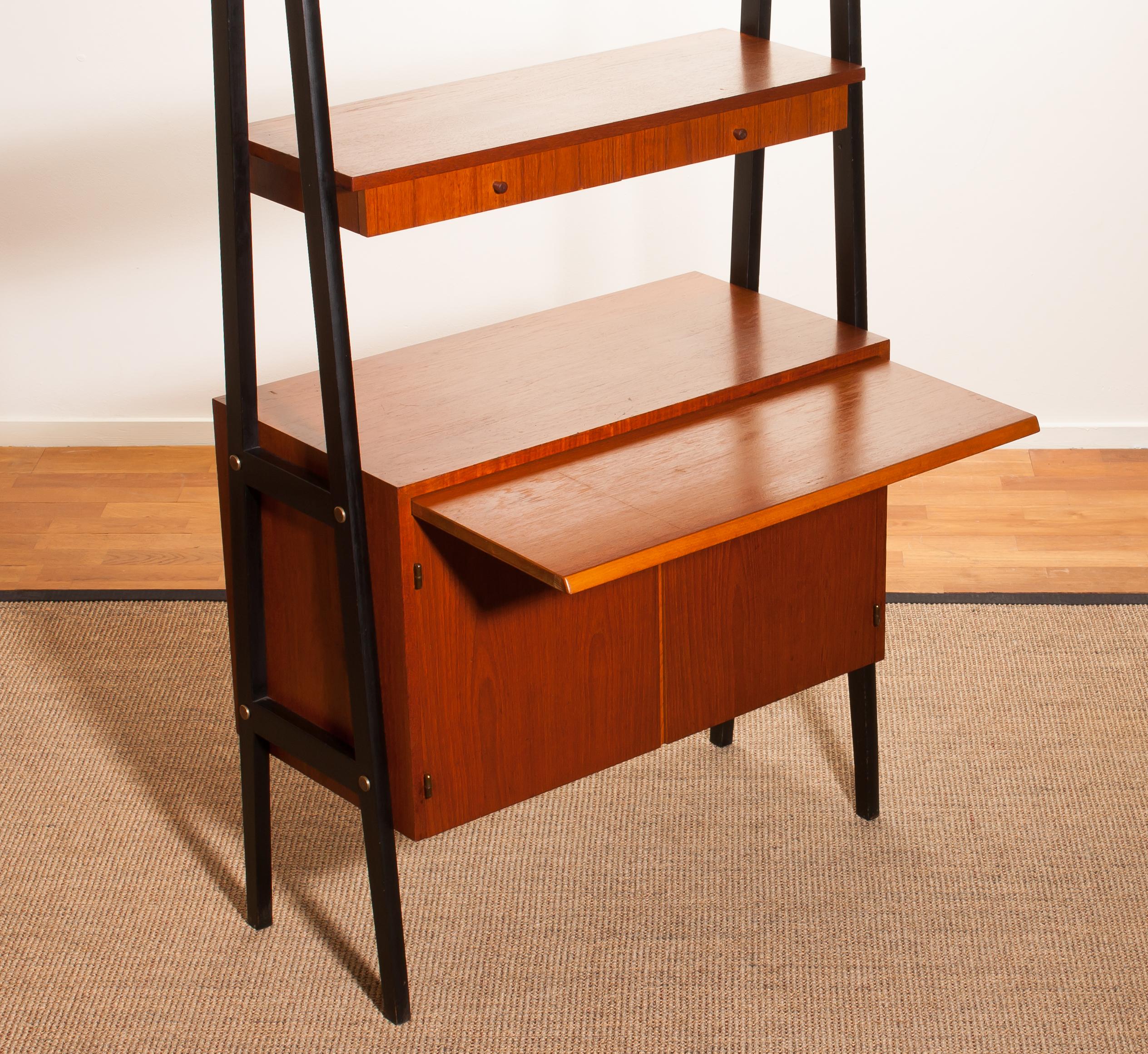 1950s, Teak Secretaire / Bookshelves By Gyllenvaans Sweden 6