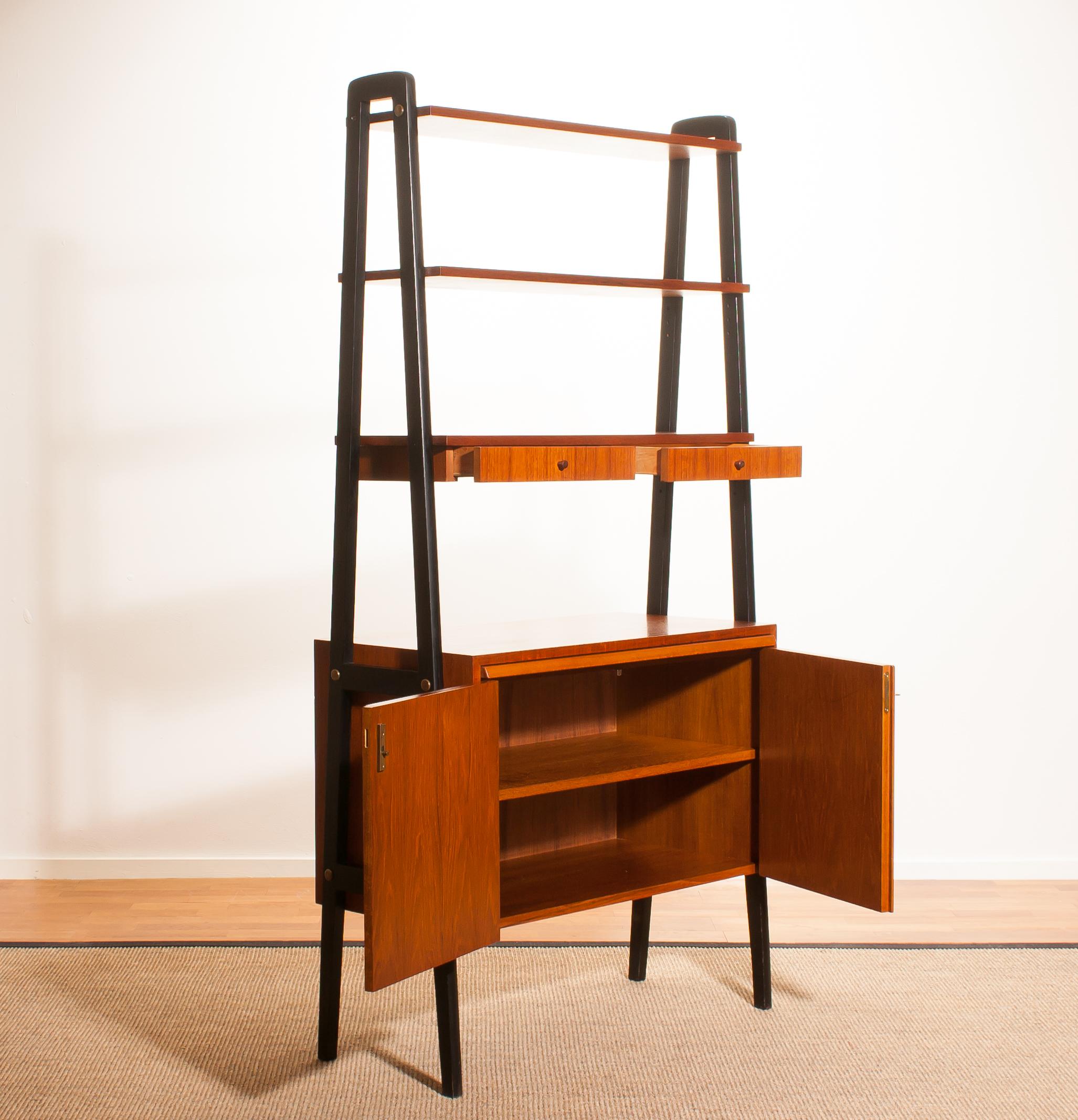 Mid-Century Modern 1950s, Teak Secretaire / Bookshelves by Gyllenvaans Sweden