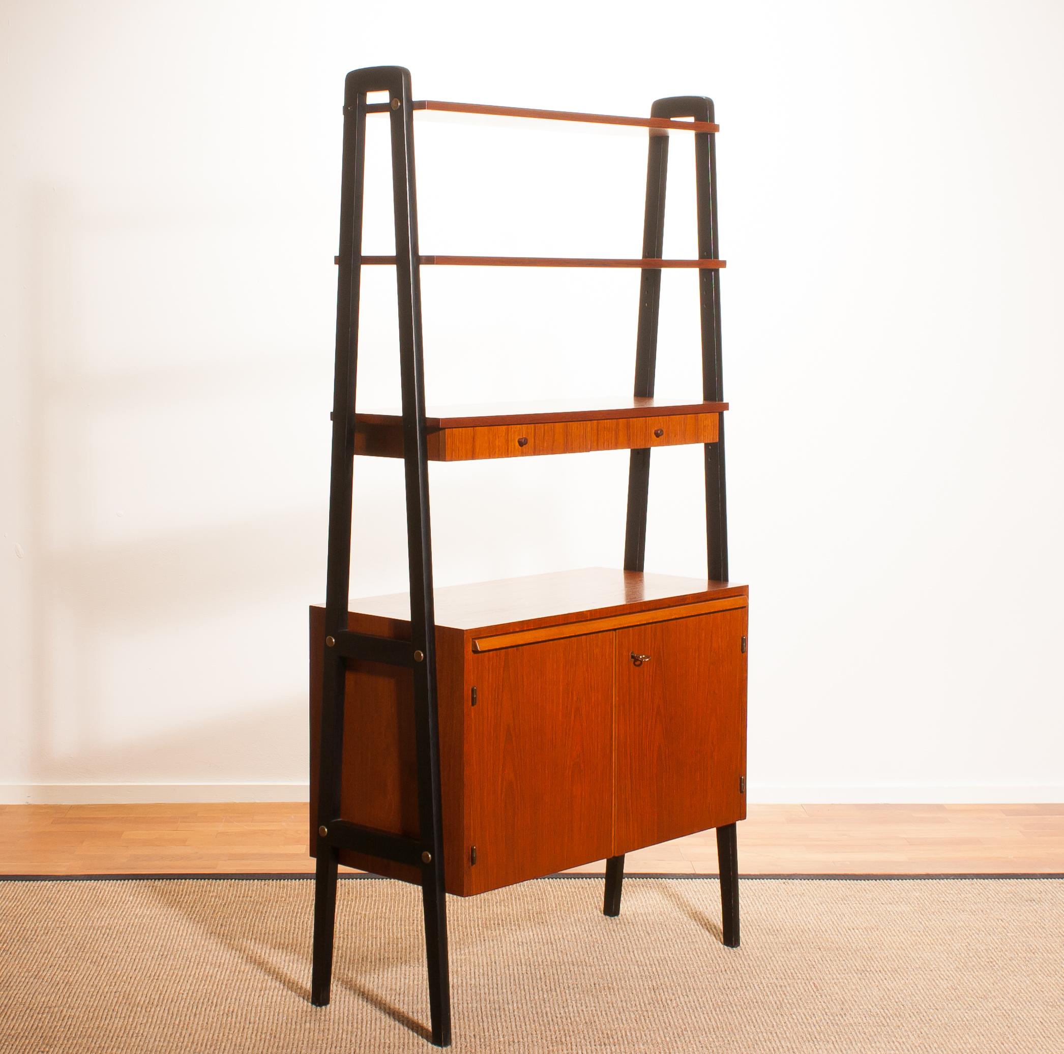 1950s, Teak Secretaire / Bookshelves By Gyllenvaans Sweden In Good Condition In Silvolde, Gelderland