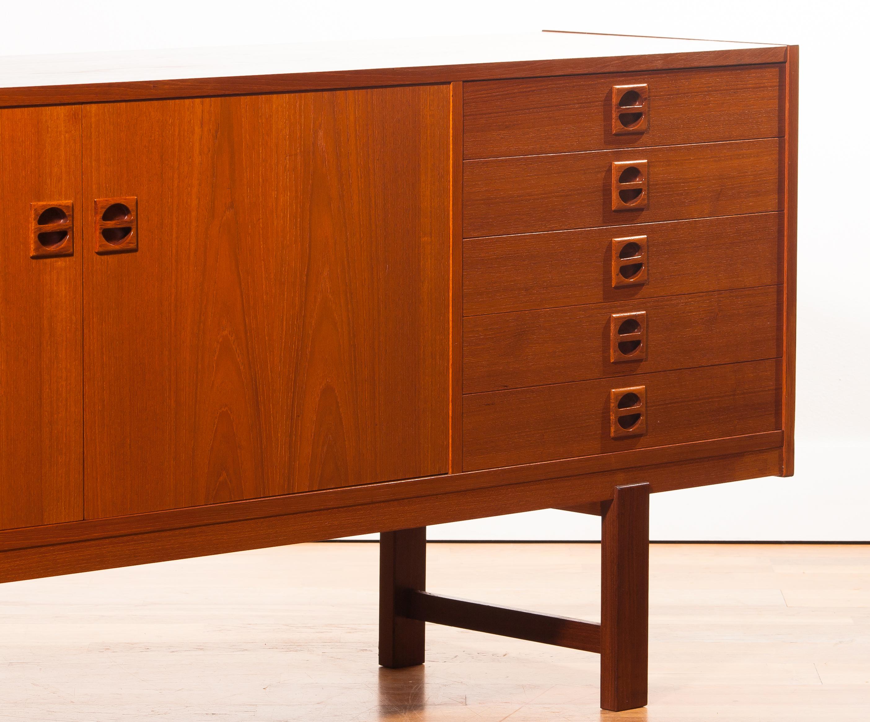 1950s Teak Sideboard by Erik Wørts im Zustand „Hervorragend“ in Silvolde, Gelderland