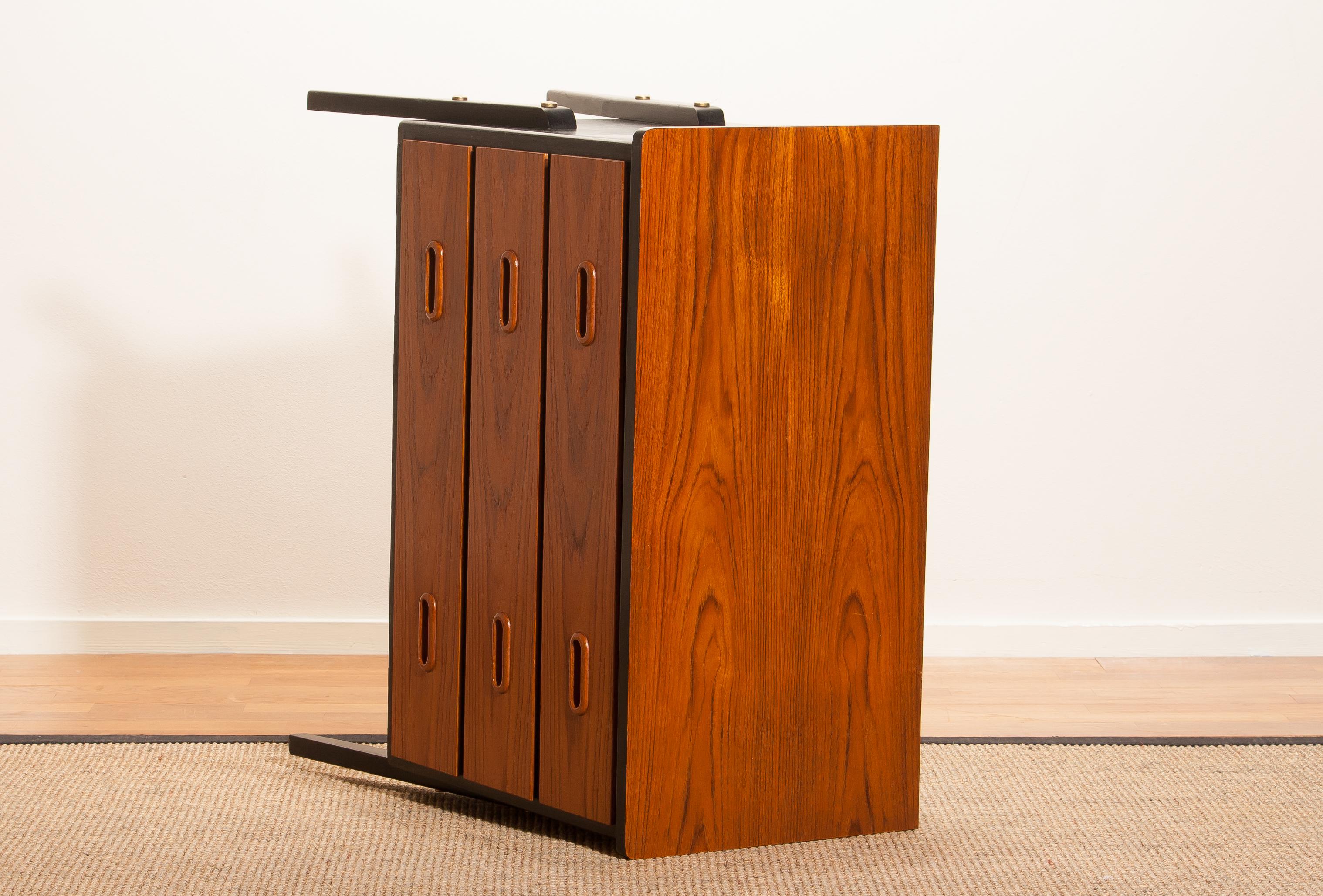 Mid-20th Century 1950s, Teak Small Chest of Drawers by Gyllenvaans Möbler, Sweden