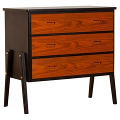 1950s, Teak Small Chest of Drawers by Gyllenvaans Möbler, Sweden