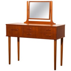 Vintage 1950s. Teak Vanity / Dressing Table by Ulferts, Sweden