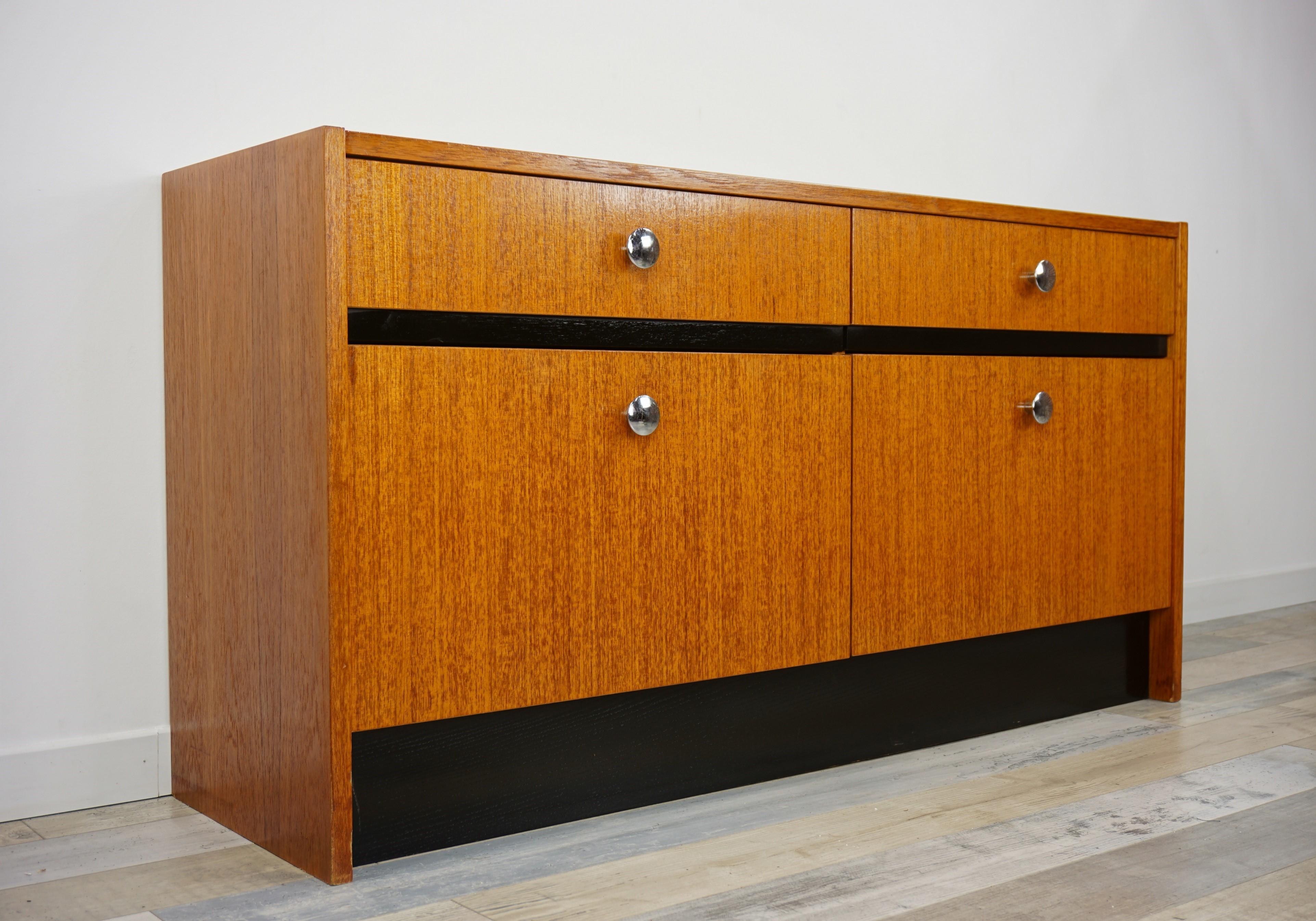1950s Teak Wooden Low Cabinet 4
