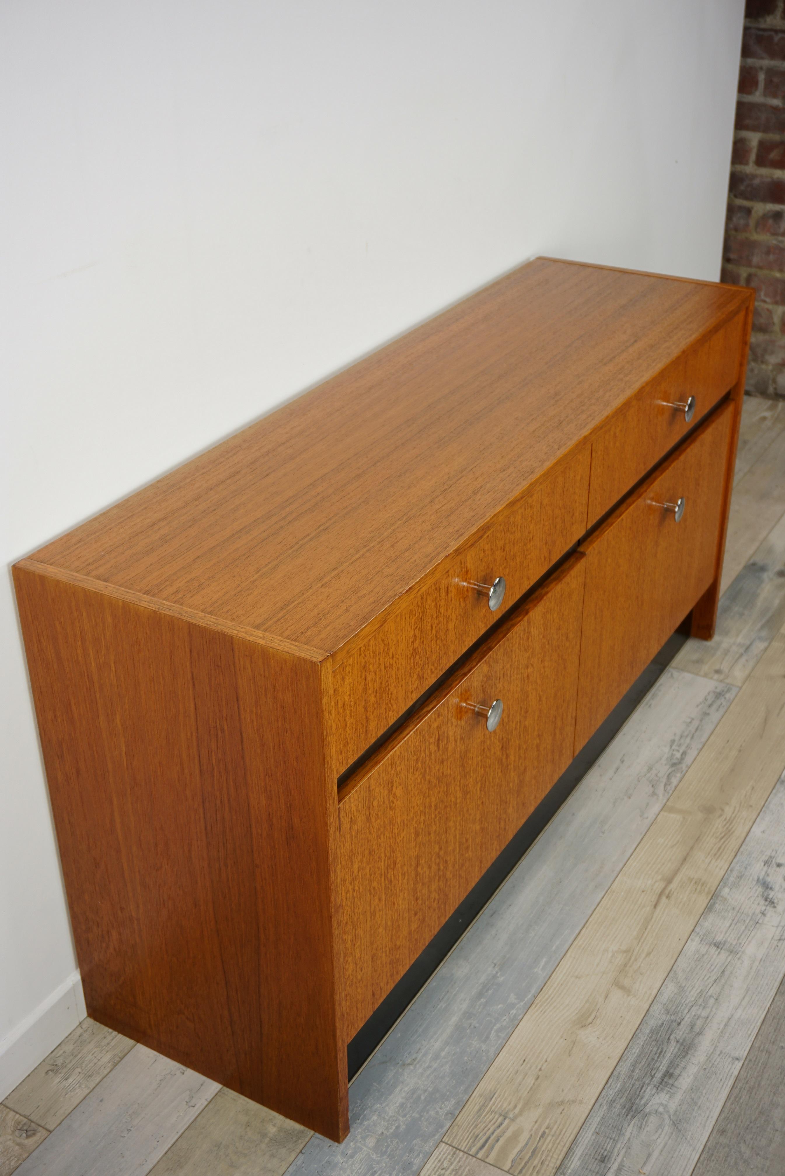 1950s Teak Wooden Low Cabinet 6
