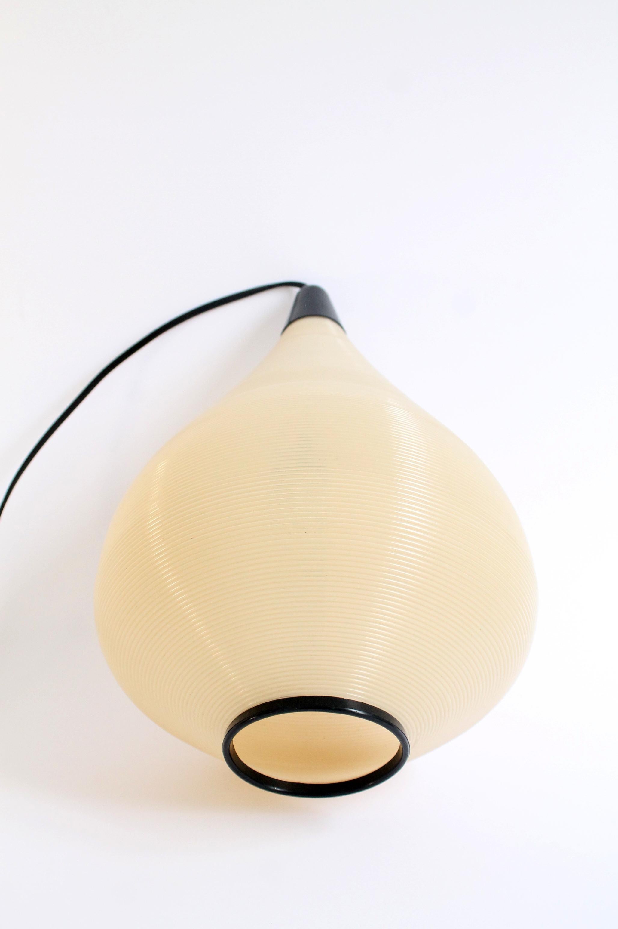 1950s Teardrop-Shaped rare Rotaflex ceiling lamp by Yasha Heifetz. Near mint! For Sale 5