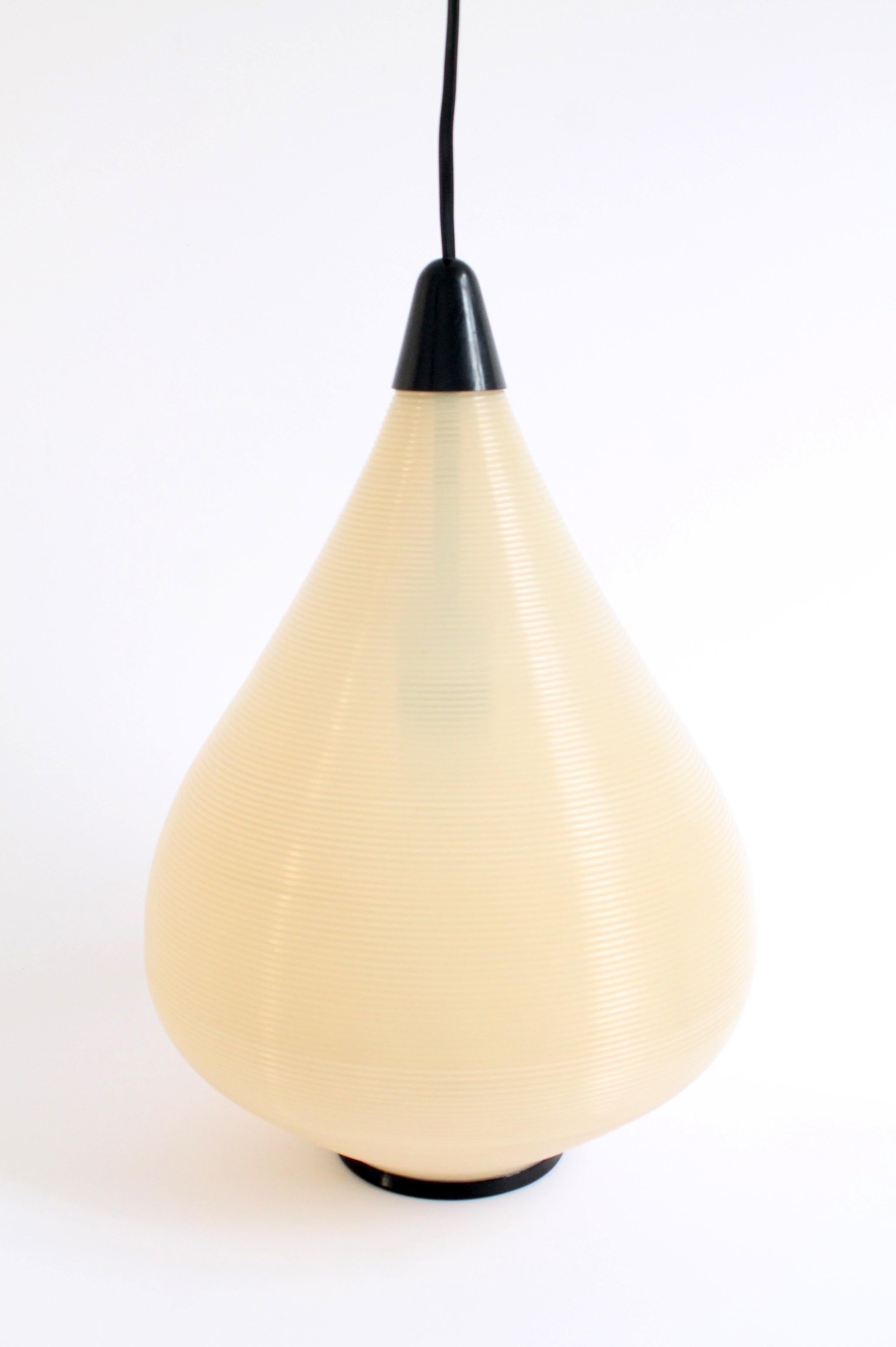 1950s Teardrop-Shaped rare Rotaflex ceiling lamp by Yasha Heifetz. Near mint! For Sale 3